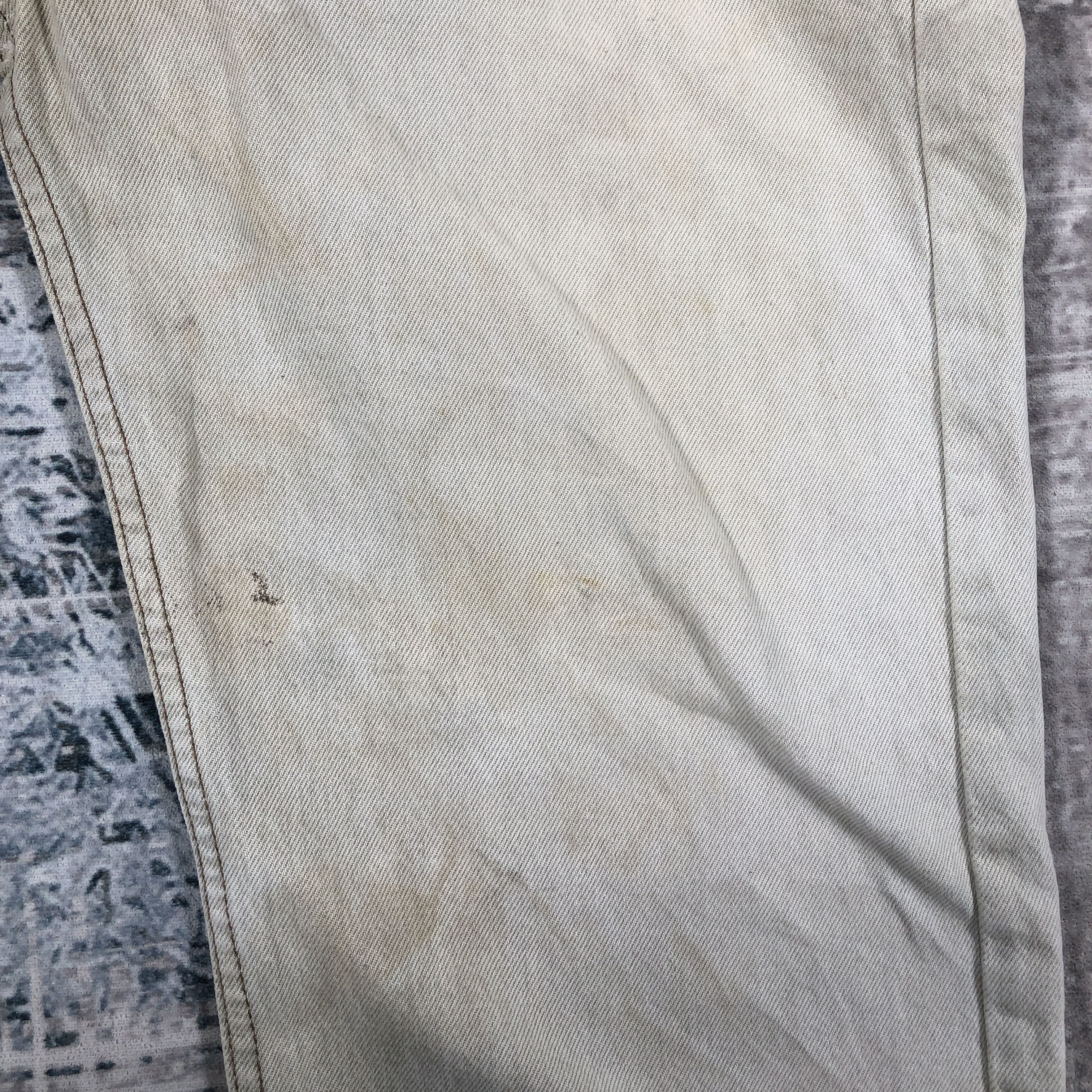 Levi's Vintage Levis 501 Jeans Faded White Denim Size US 37 - 7 Thumbnail