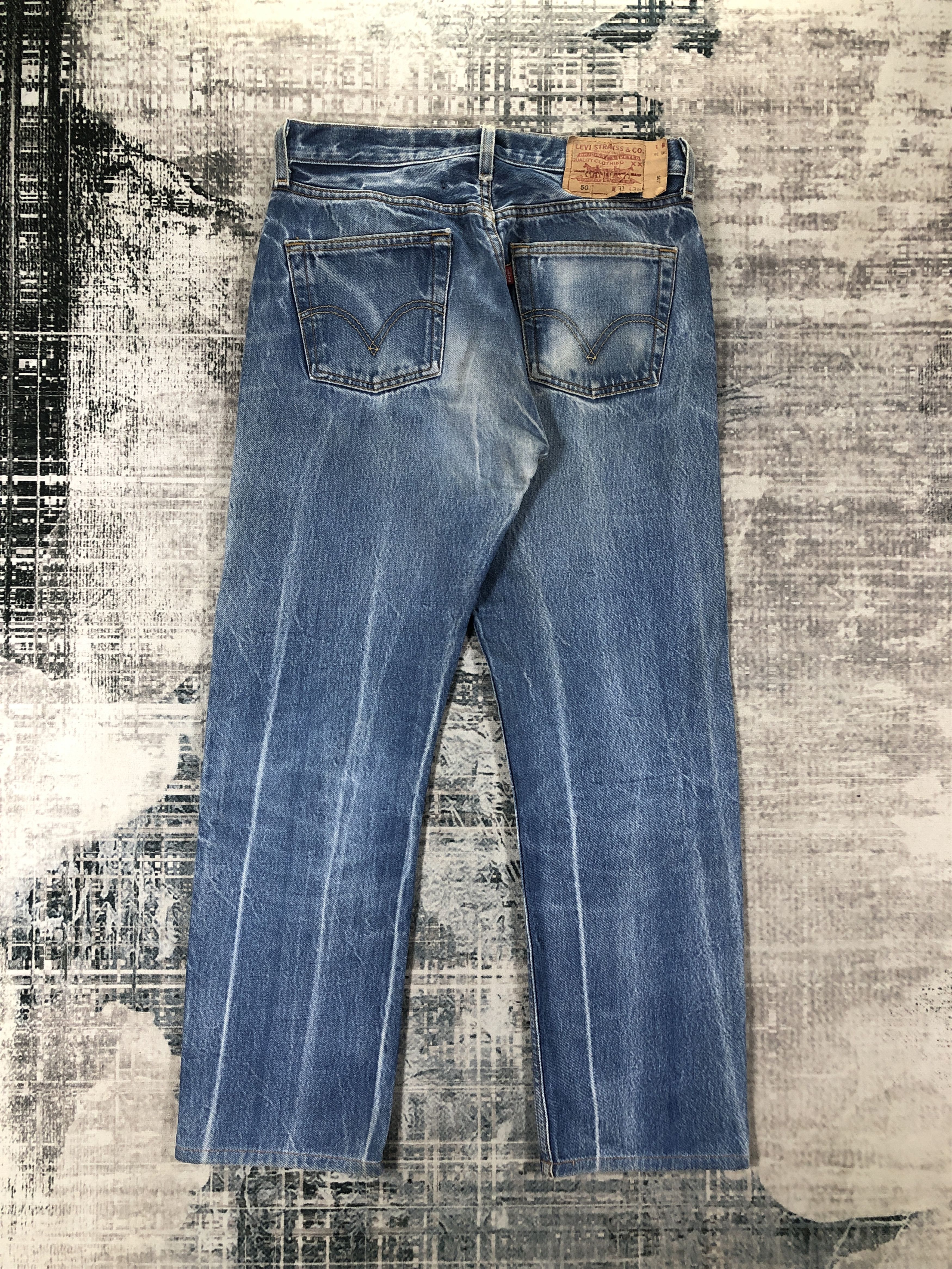 Levi's × Vintage Vintage Levis 501 Jeans Medium Wash Straight Leg Botton Size US 29 - 2 Thumbnail