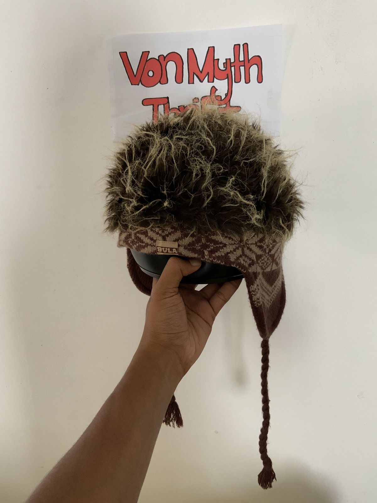 Japanese Brand Bula Native Mohair Faux Fur Winter Trooper Hat Size ONE SIZE - 1 Thumbnail