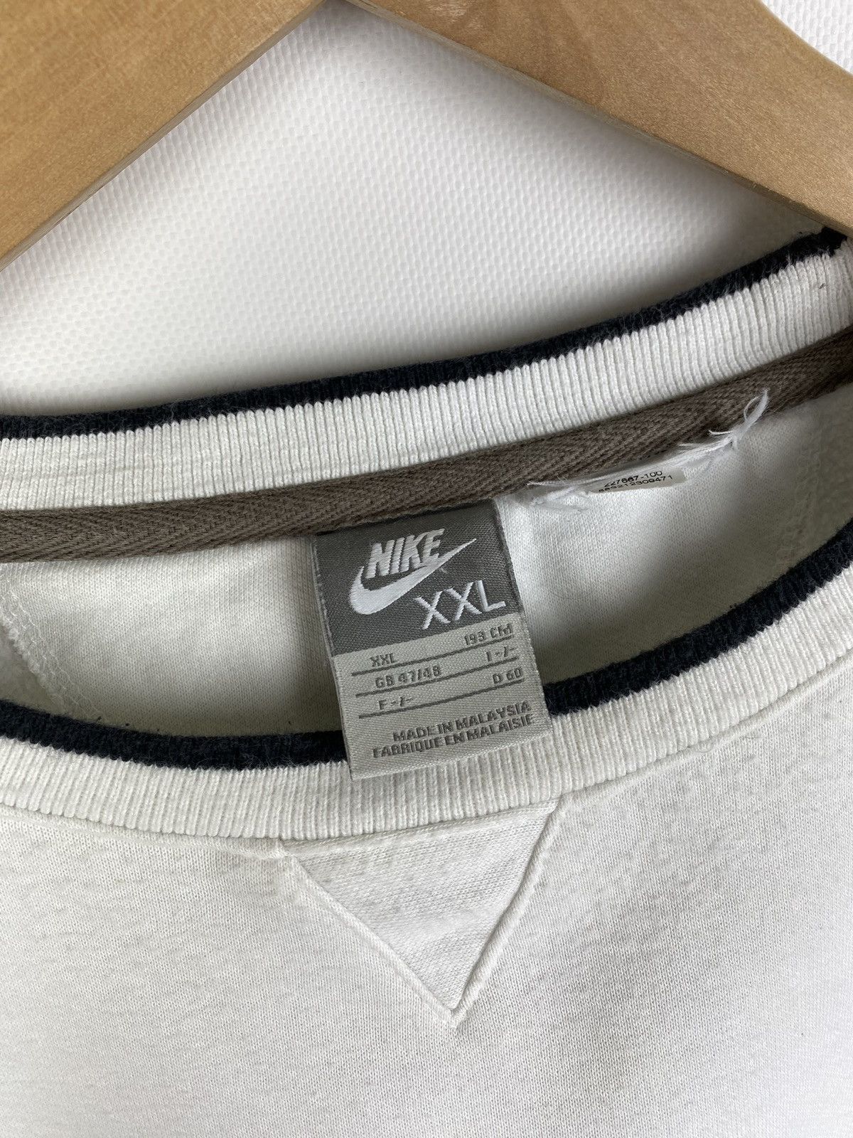 Nike × Vintage VTG Y2K Nike Swoosh men’s crew neck Sweatshirt pullover Size US XXL / EU 58 / 5 - 7 Thumbnail