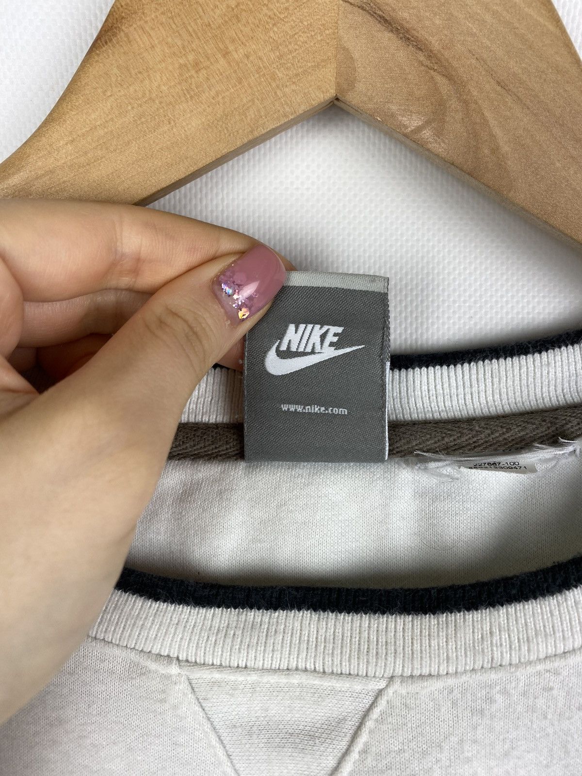 Nike × Vintage VTG Y2K Nike Swoosh men’s crew neck Sweatshirt pullover Size US XXL / EU 58 / 5 - 8 Thumbnail