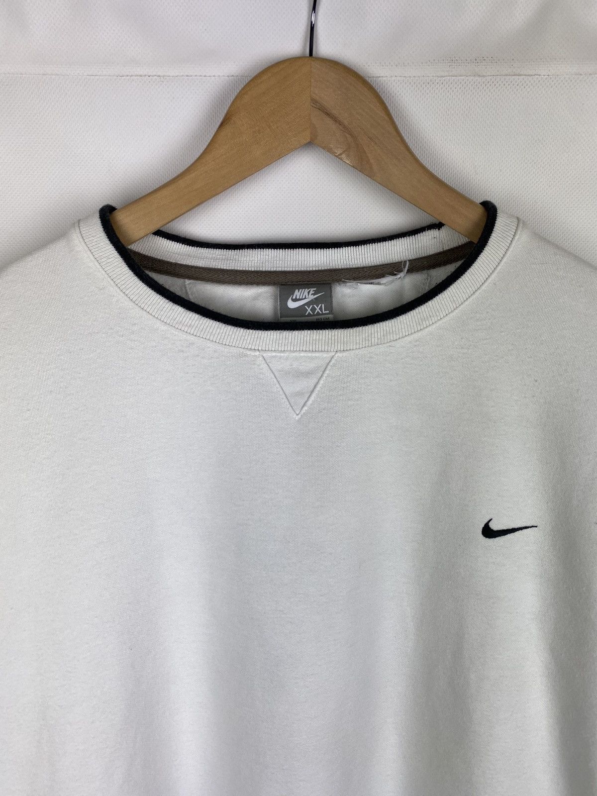 Nike × Vintage VTG Y2K Nike Swoosh men’s crew neck Sweatshirt pullover Size US XXL / EU 58 / 5 - 6 Thumbnail