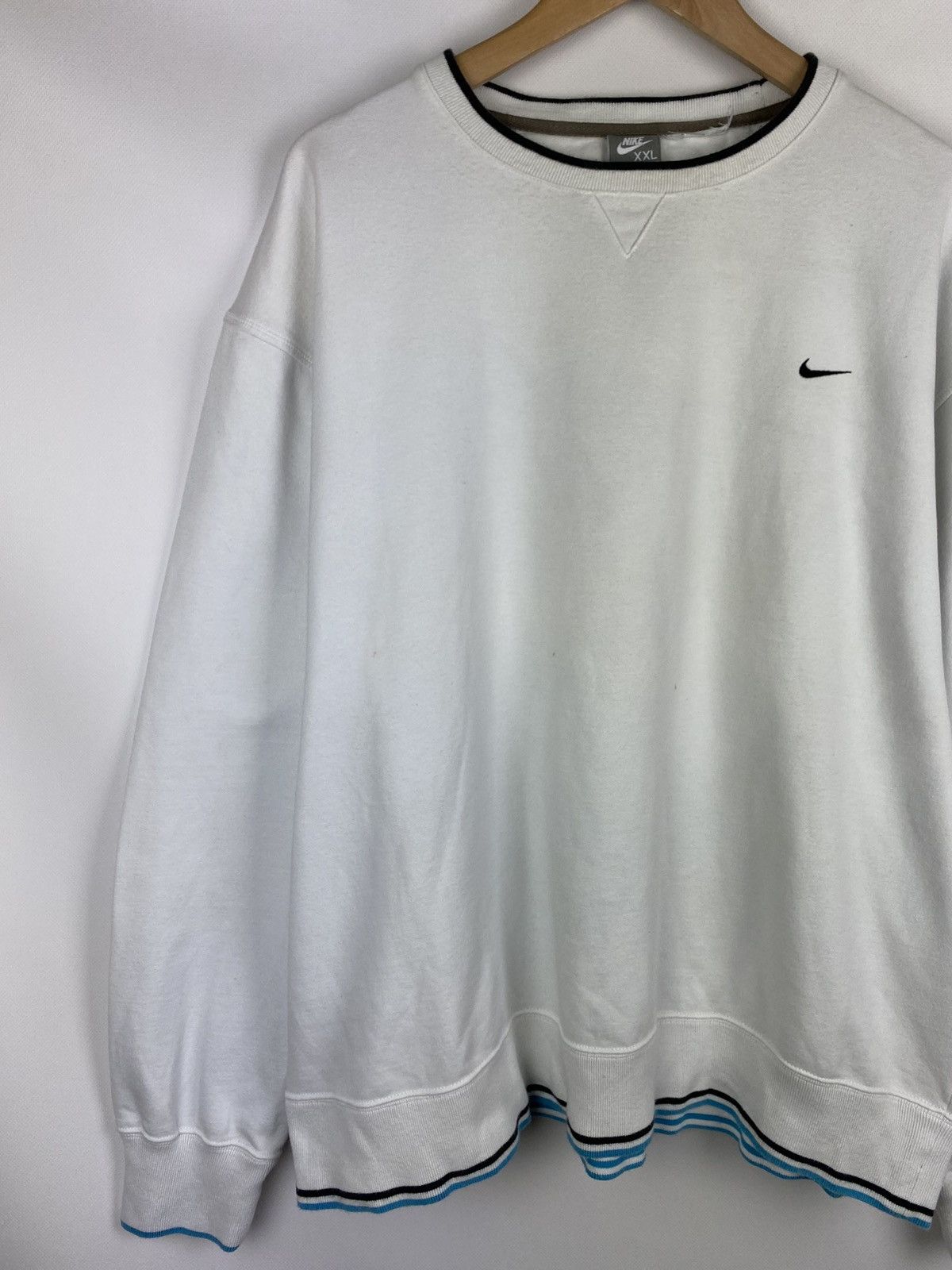 Nike × Vintage VTG Y2K Nike Swoosh men’s crew neck Sweatshirt pullover Size US XXL / EU 58 / 5 - 2 Thumbnail