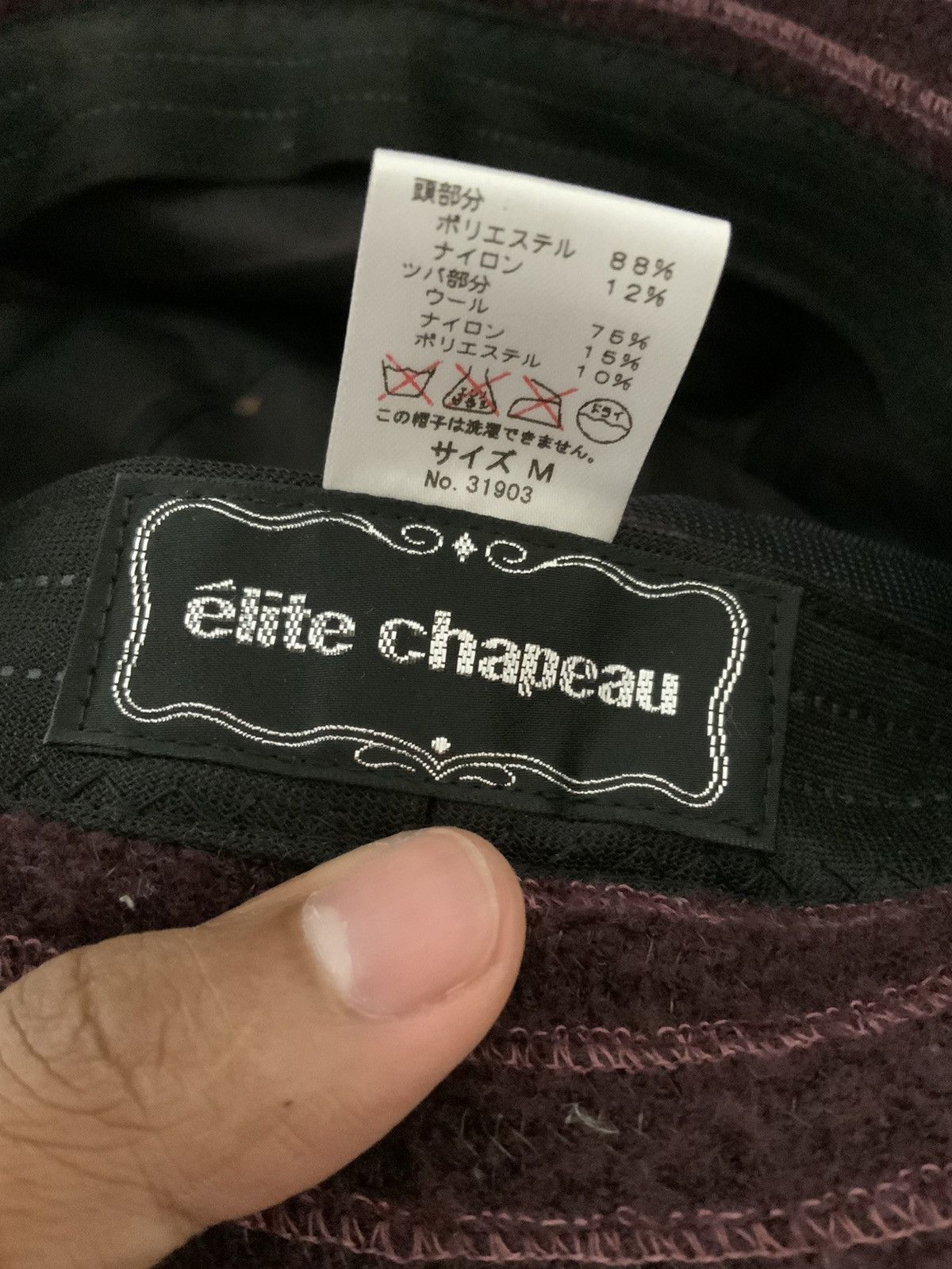 Japanese Brand Vintage Elite Chapeau Made Fur Mohair Ribbon Hat Size ONE SIZE - 8 Thumbnail