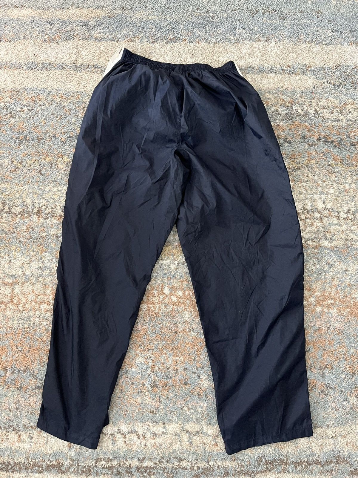 Vintage VTG Nike Track Pants Swishy Large Blue White 90s Black Tag Size US 32 / EU 48 - 8 Thumbnail