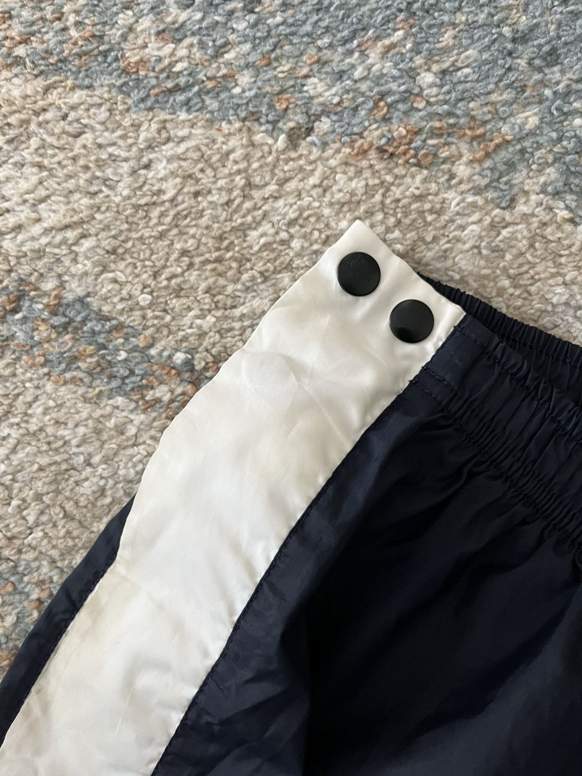 Vintage VTG Nike Track Pants Swishy Large Blue White 90s Black Tag Size US 32 / EU 48 - 10 Thumbnail