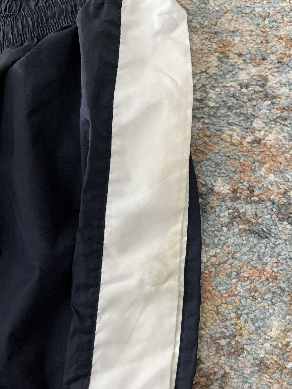 Vintage VTG Nike Track Pants Swishy Large Blue White 90s Black Tag Size US 32 / EU 48 - 3 Thumbnail