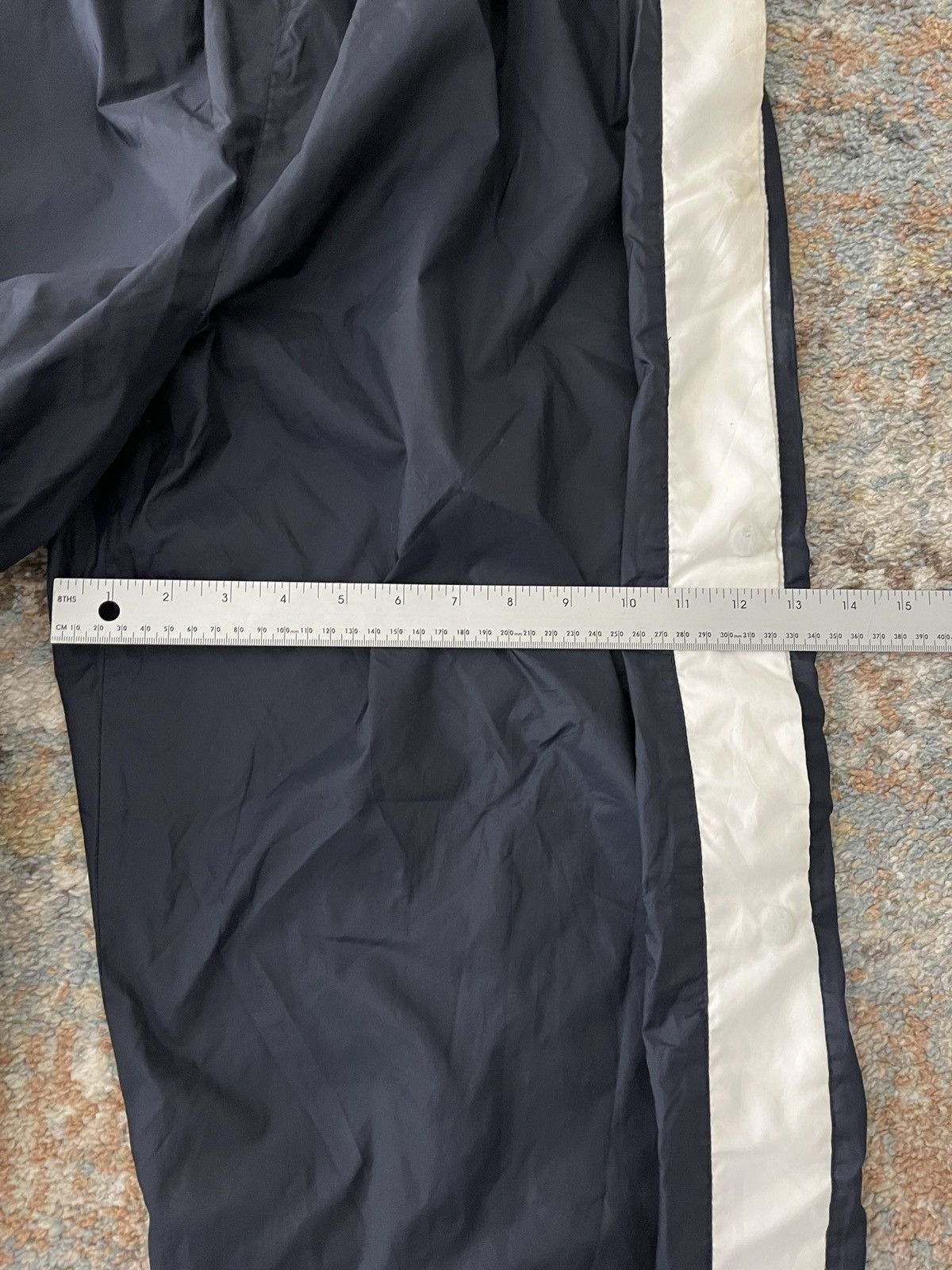 Vintage VTG Nike Track Pants Swishy Large Blue White 90s Black Tag Size US 32 / EU 48 - 5 Thumbnail