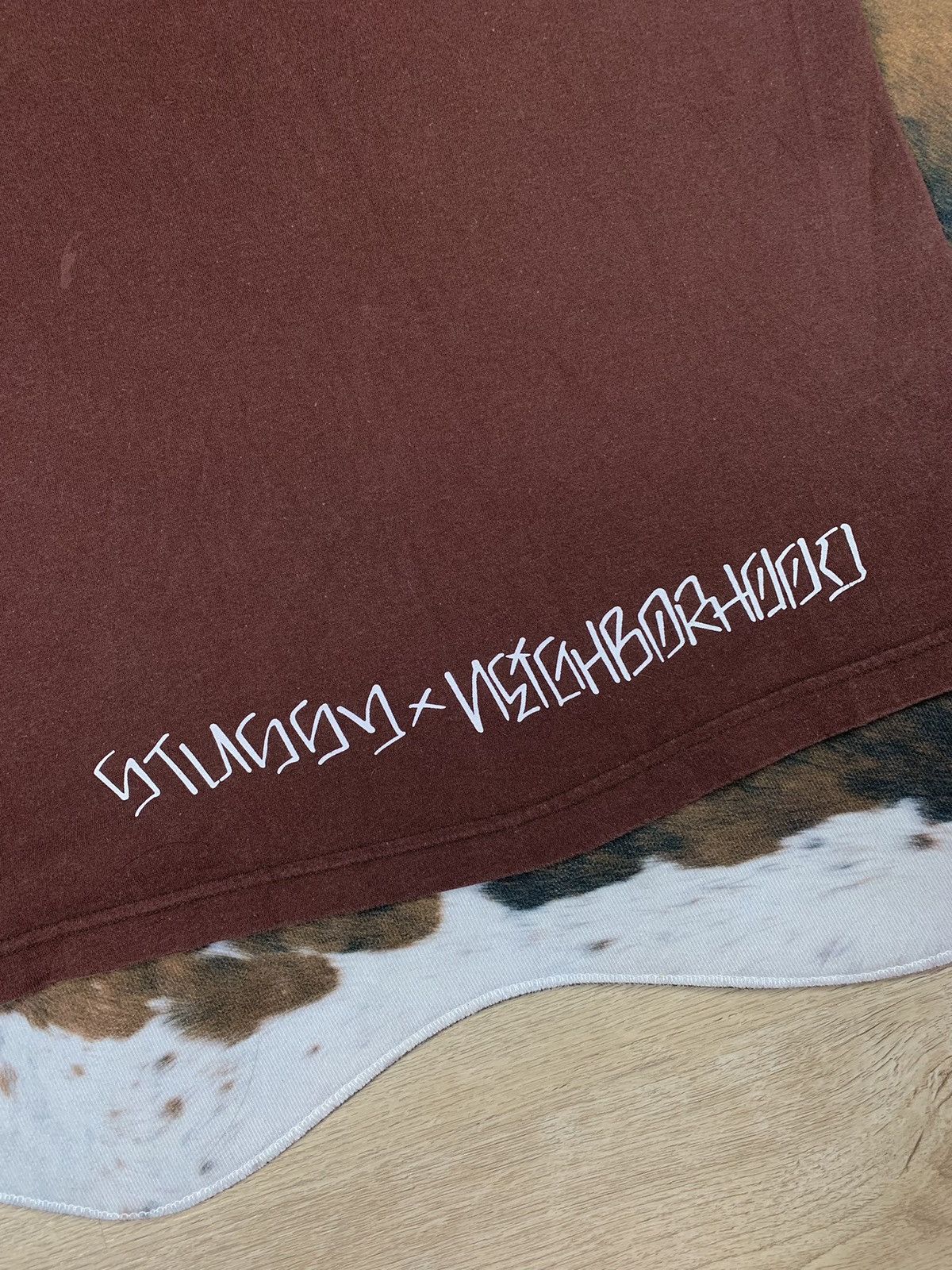 Designer × Neighborhood × Stussy Stussy x Neighborhood Brown Logo Skull Tee Shirt Size US M / EU 48-50 / 2 - 4 Thumbnail