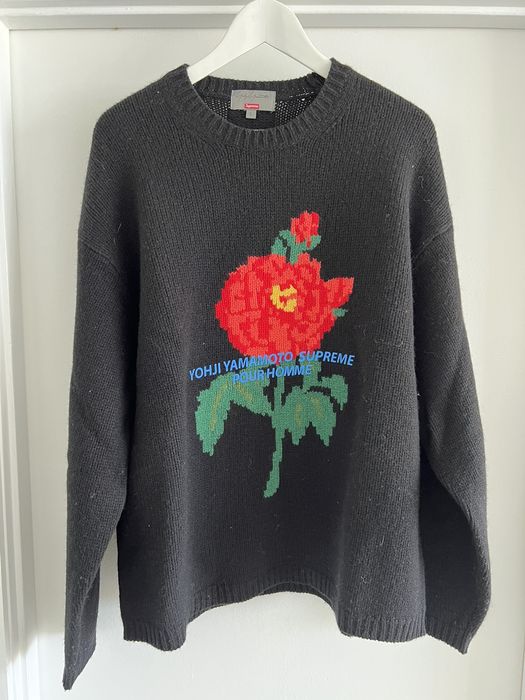 Supreme Supreme Yohji Yamamoto Rose Sweater Size L | Grailed