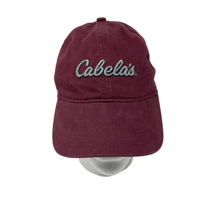 Cabelas Cabelas Baseball Hat Dad Cap Burgundy Adjustable Embroidered