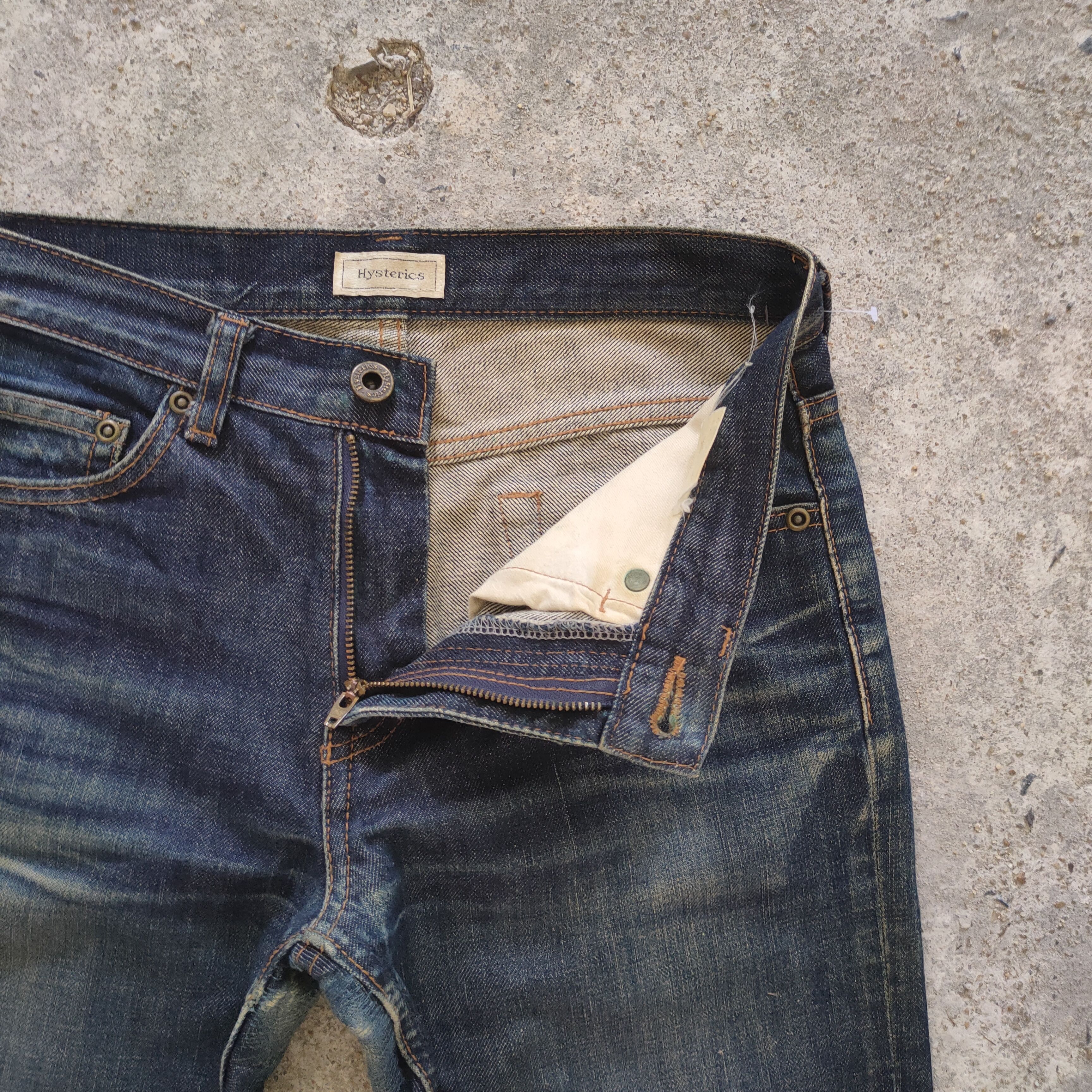 Hysteric Glamour VINTAGE HISTERIC GLAMOUR SKINNY FADED JEANS PANTS Size US 27 - 6 Thumbnail