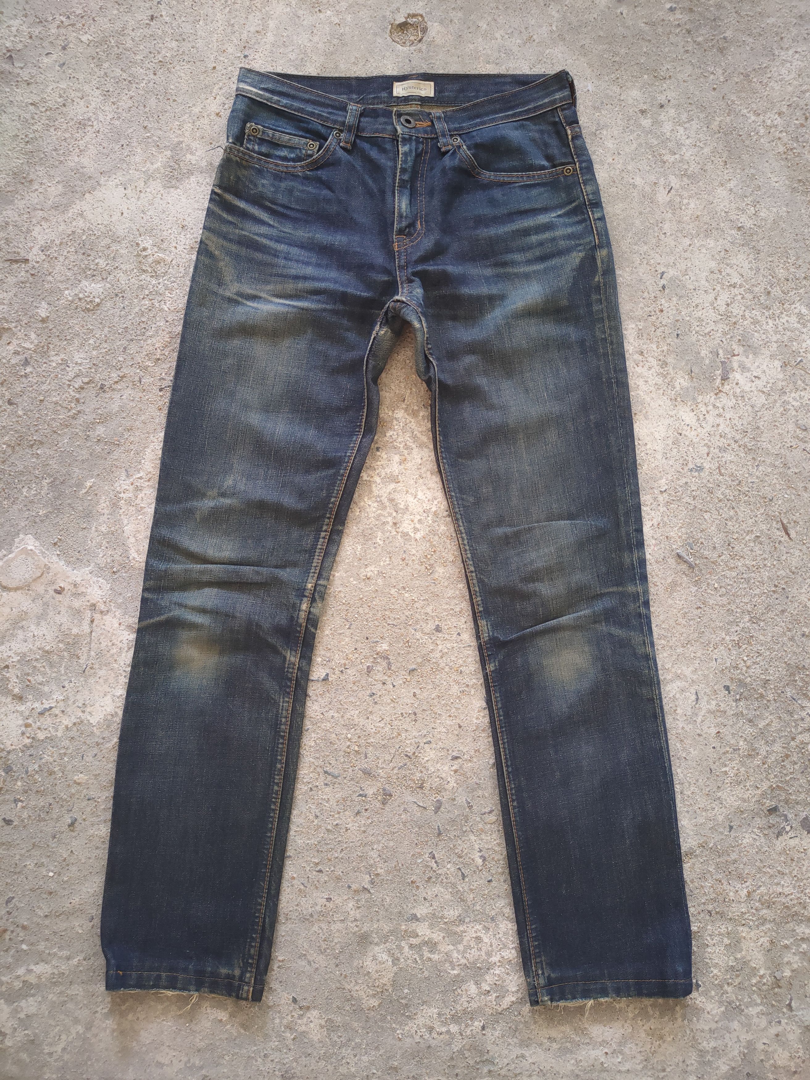 Hysteric Glamour VINTAGE HISTERIC GLAMOUR SKINNY FADED JEANS PANTS Size US 27 - 1 Thumbnail