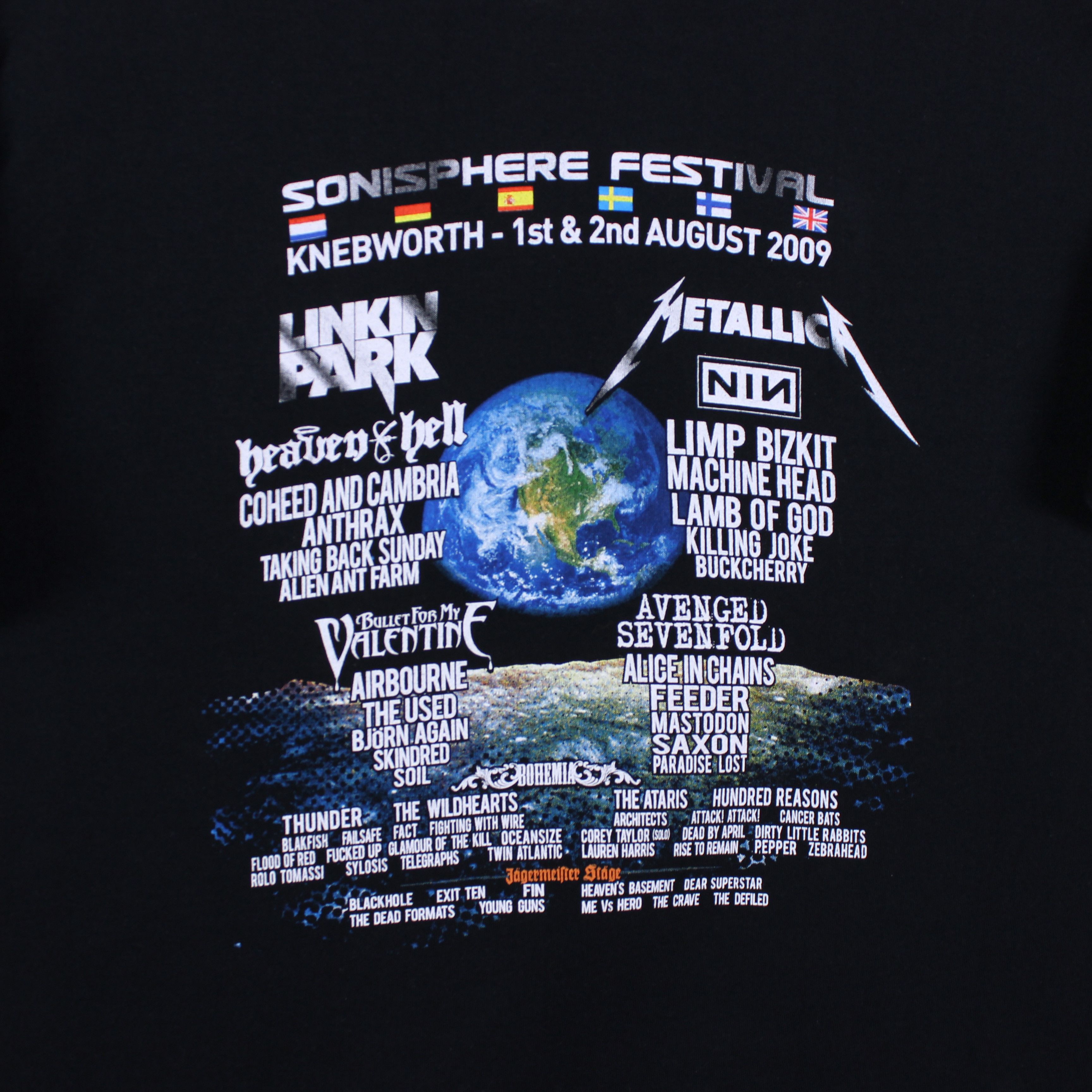 Band Tees Vintage Sonisphere 2009 Festival Band tee t Prodigy NIN Size US S / EU 44-46 / 1 - 8 Thumbnail