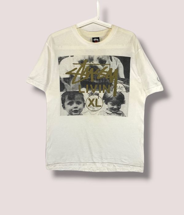 Vintage Vintage Stussy livin photo print no woman no cry tshirt | Grailed