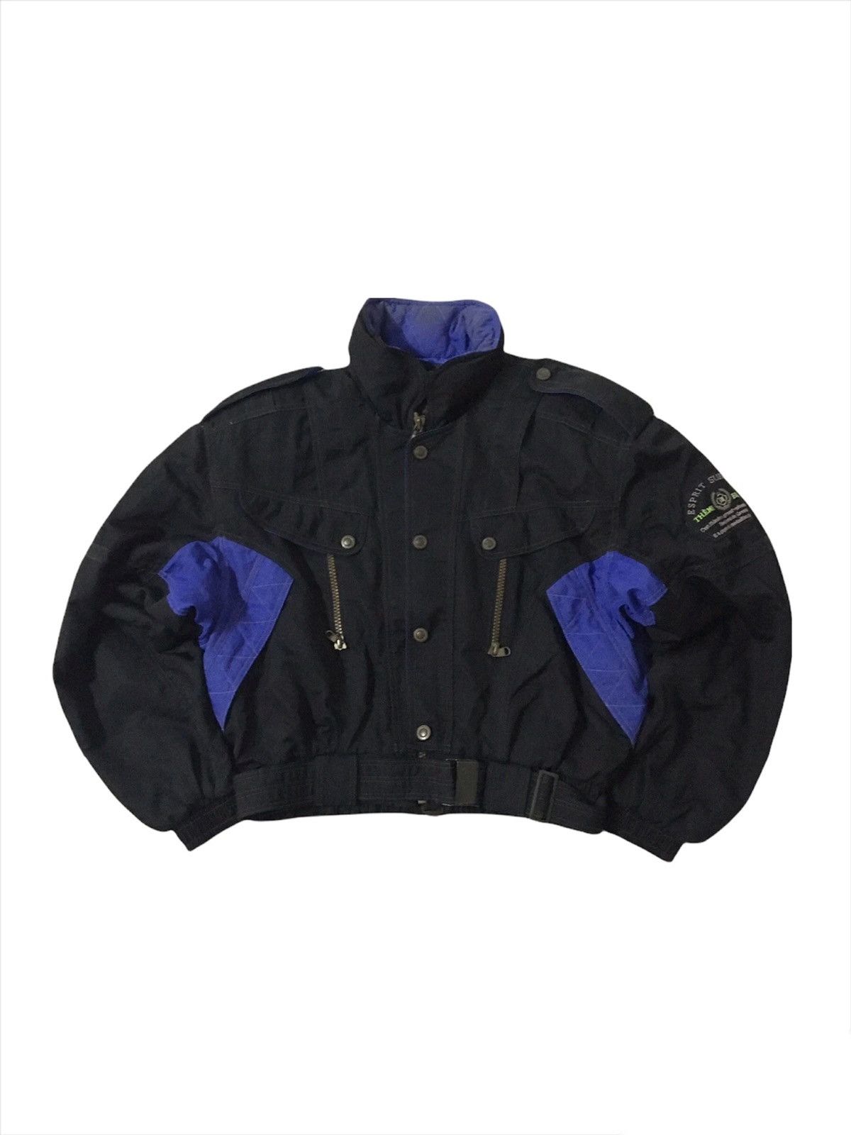 image of Killy By Asics Hooded Ski Jacket in Black/Blue, Men's (Size Medium)