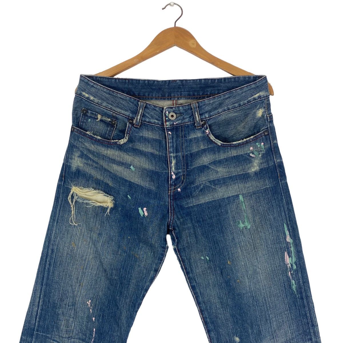 Ralph Lauren ✨Ralph Lauren splash painting distressed jeans Size US 33 - 3 Thumbnail