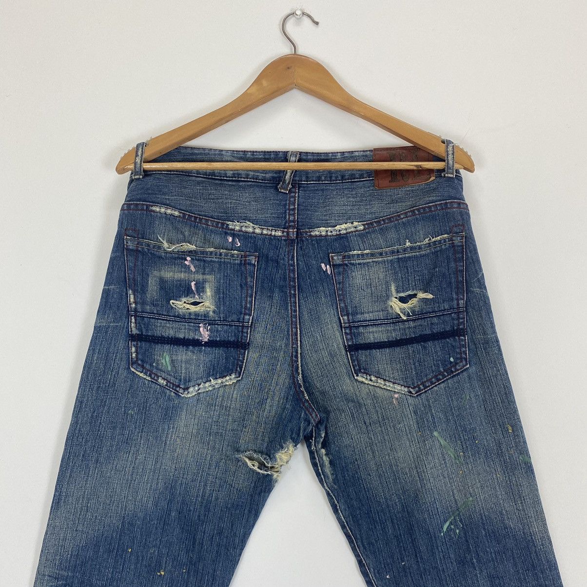 Ralph Lauren ✨Ralph Lauren splash painting distressed jeans Size US 33 - 6 Thumbnail