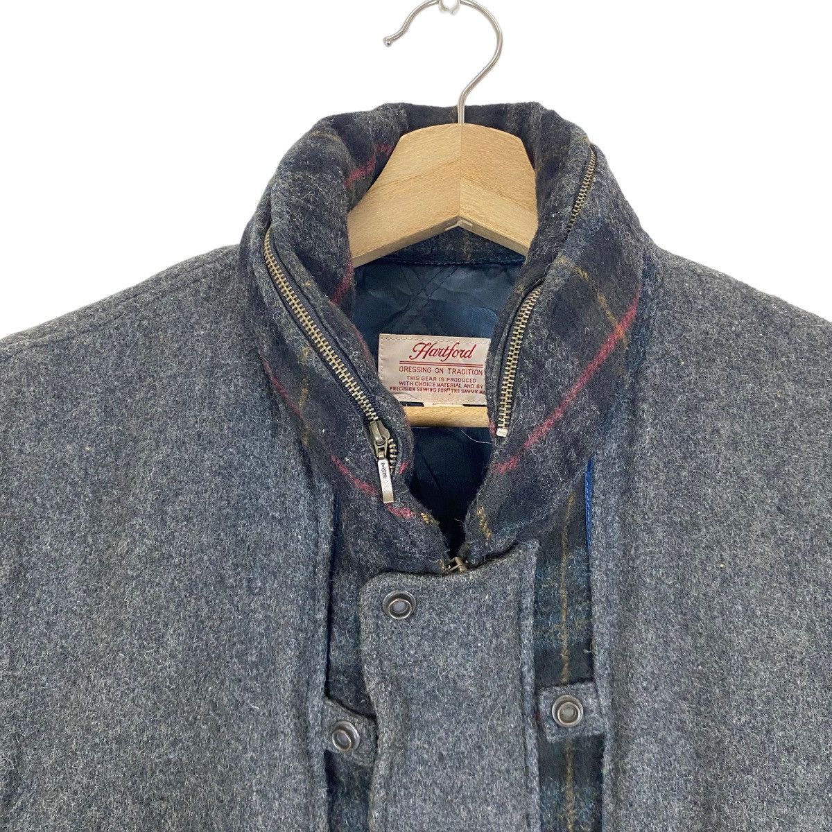 Japanese Brand 💥Vintage Hartford wool bomber style jacket nice design Size US L / EU 52-54 / 3 - 6 Thumbnail