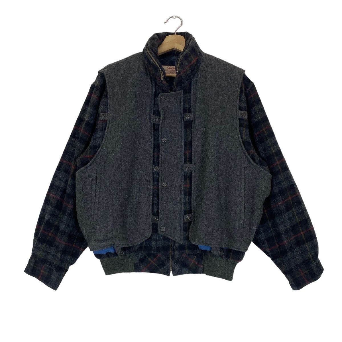 Japanese Brand 💥Vintage Hartford wool bomber style jacket nice design Size US L / EU 52-54 / 3 - 1 Thumbnail