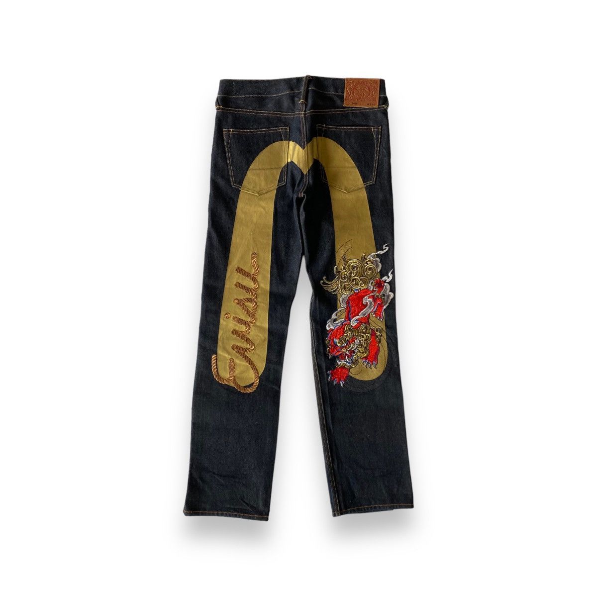 image of Evisu Ss19 Diacock Lion Selvedge Jeans in Indigo, Men's (Size 30)