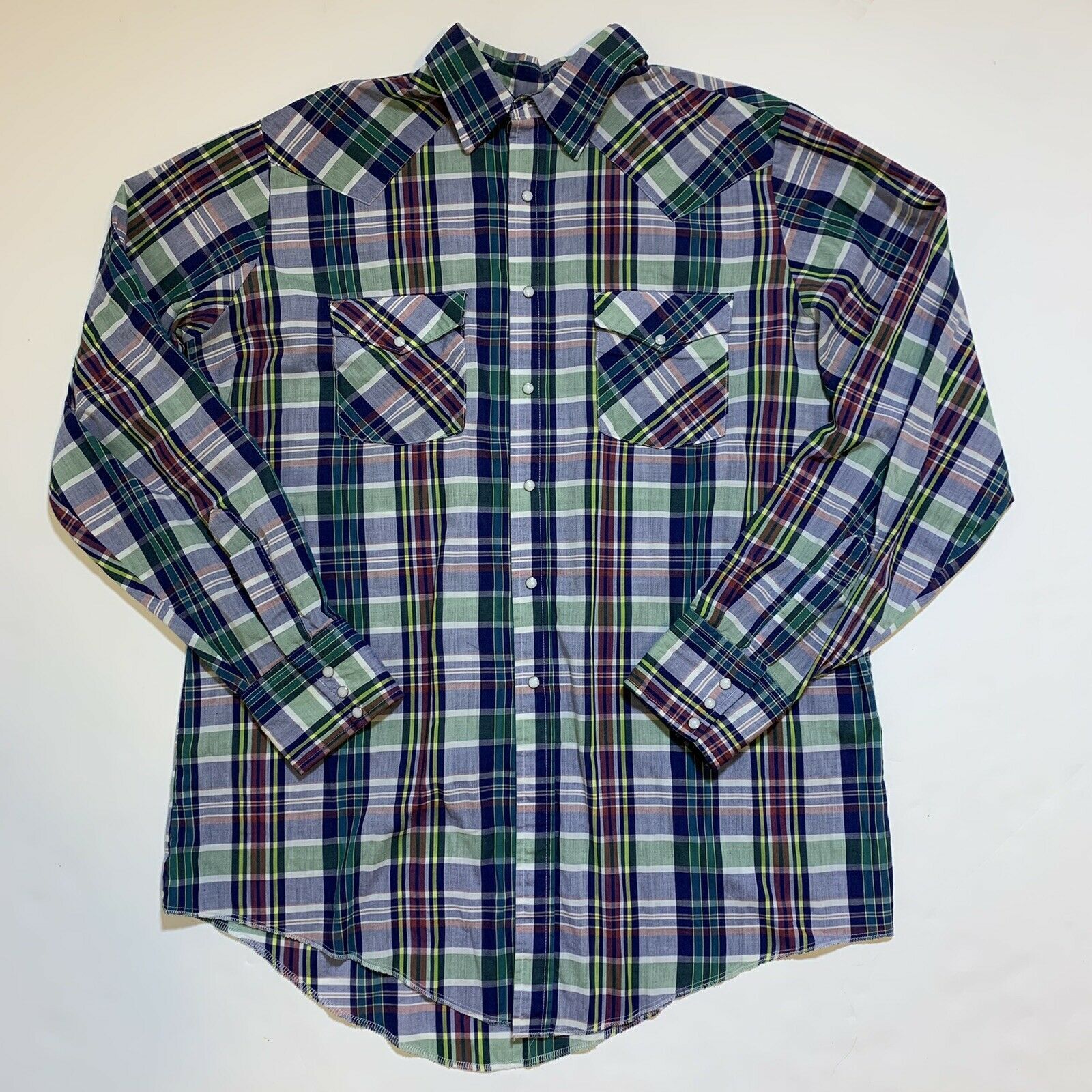 Other Vintage 80s 90s Saddlebrook Plaid Pearl Snaps Western Shirt Size US XL / EU 56 / 4 - 9 Thumbnail