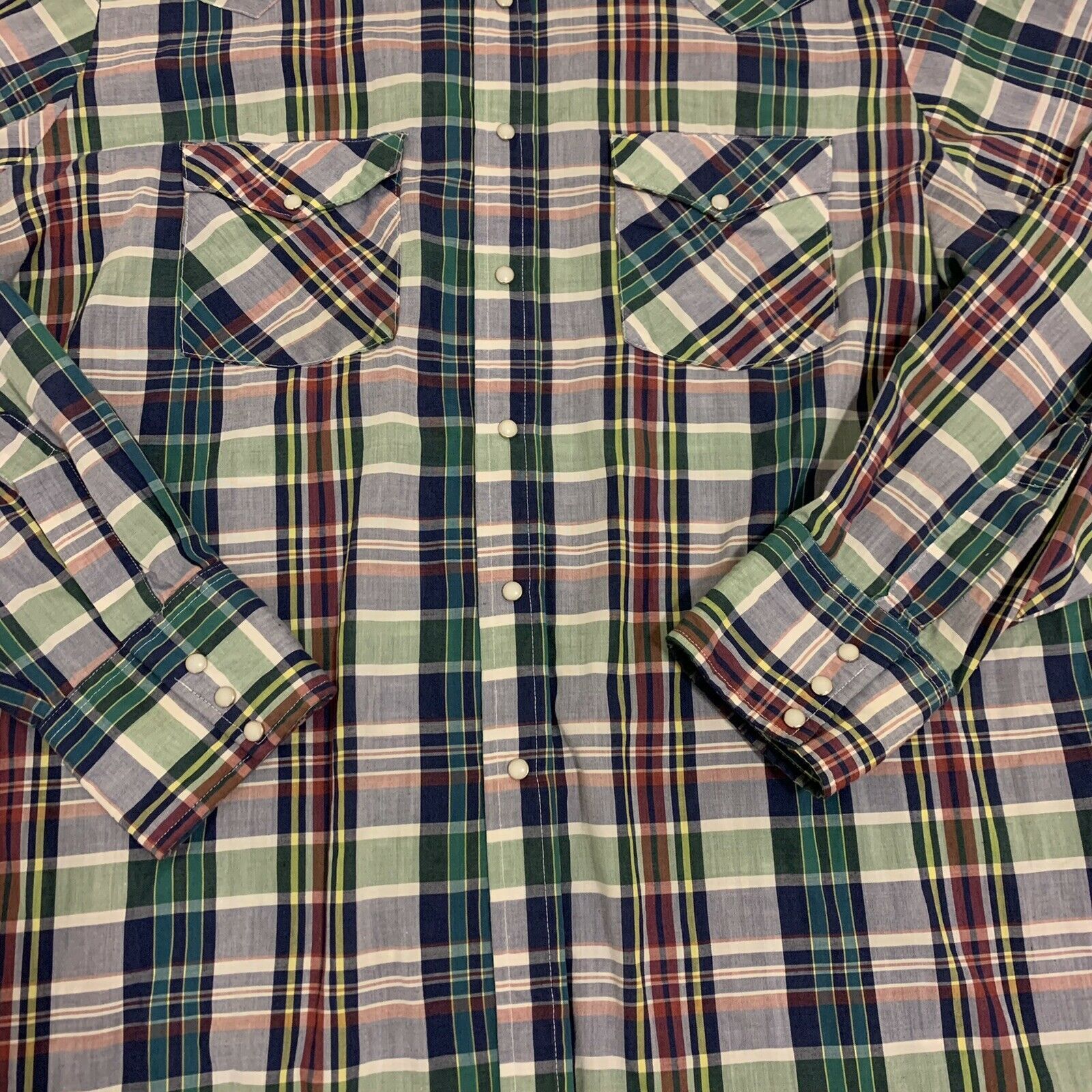 Other Vintage 80s 90s Saddlebrook Plaid Pearl Snaps Western Shirt Size US XL / EU 56 / 4 - 2 Thumbnail