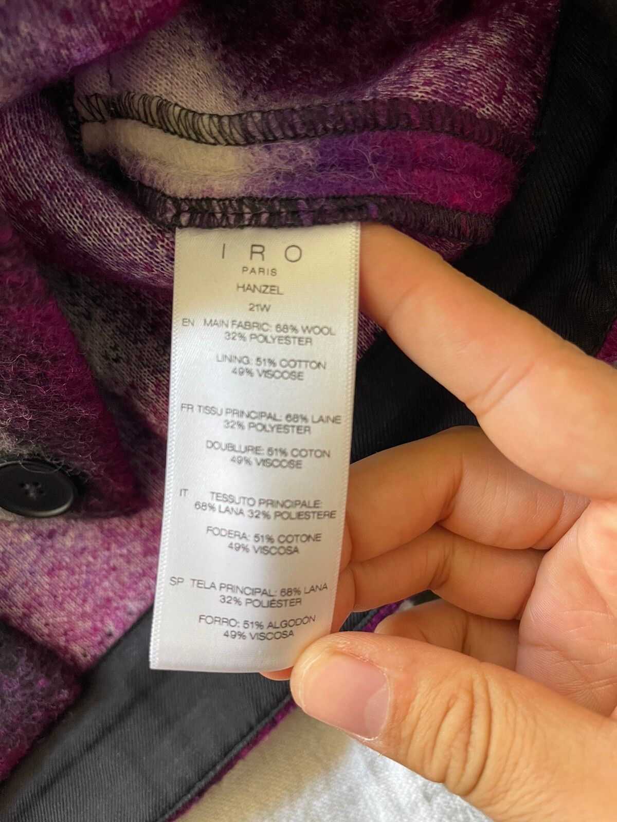Iro Iro Wool Cropped Jacket Size S / US 4 / IT 40 - 2 Preview