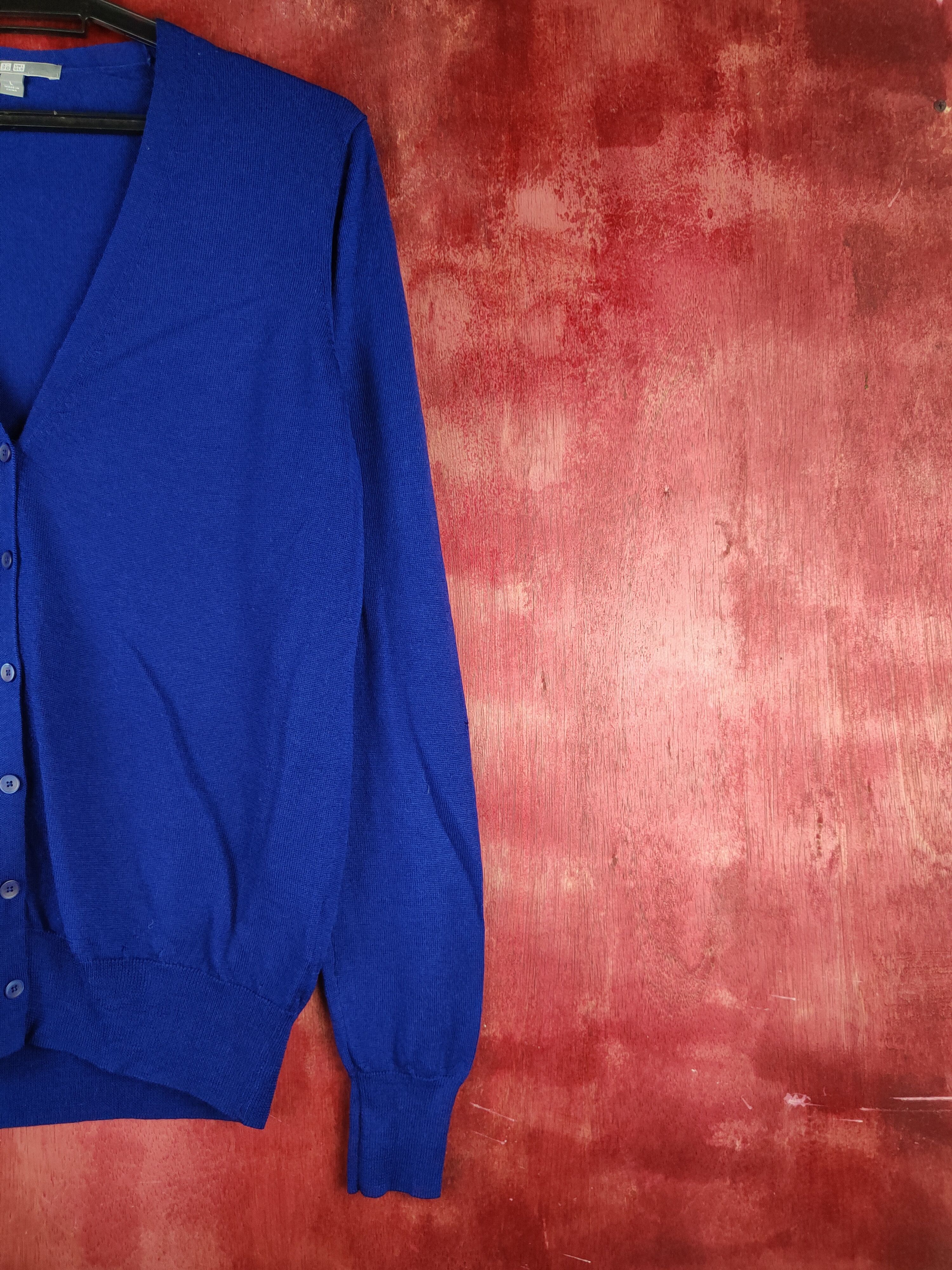 Japanese Brand × Uniqlo Uniqlo Blue Knitwear Cardigan vintage japan #S1166 Size M / US 6-8 / IT 42-44 - 5 Thumbnail