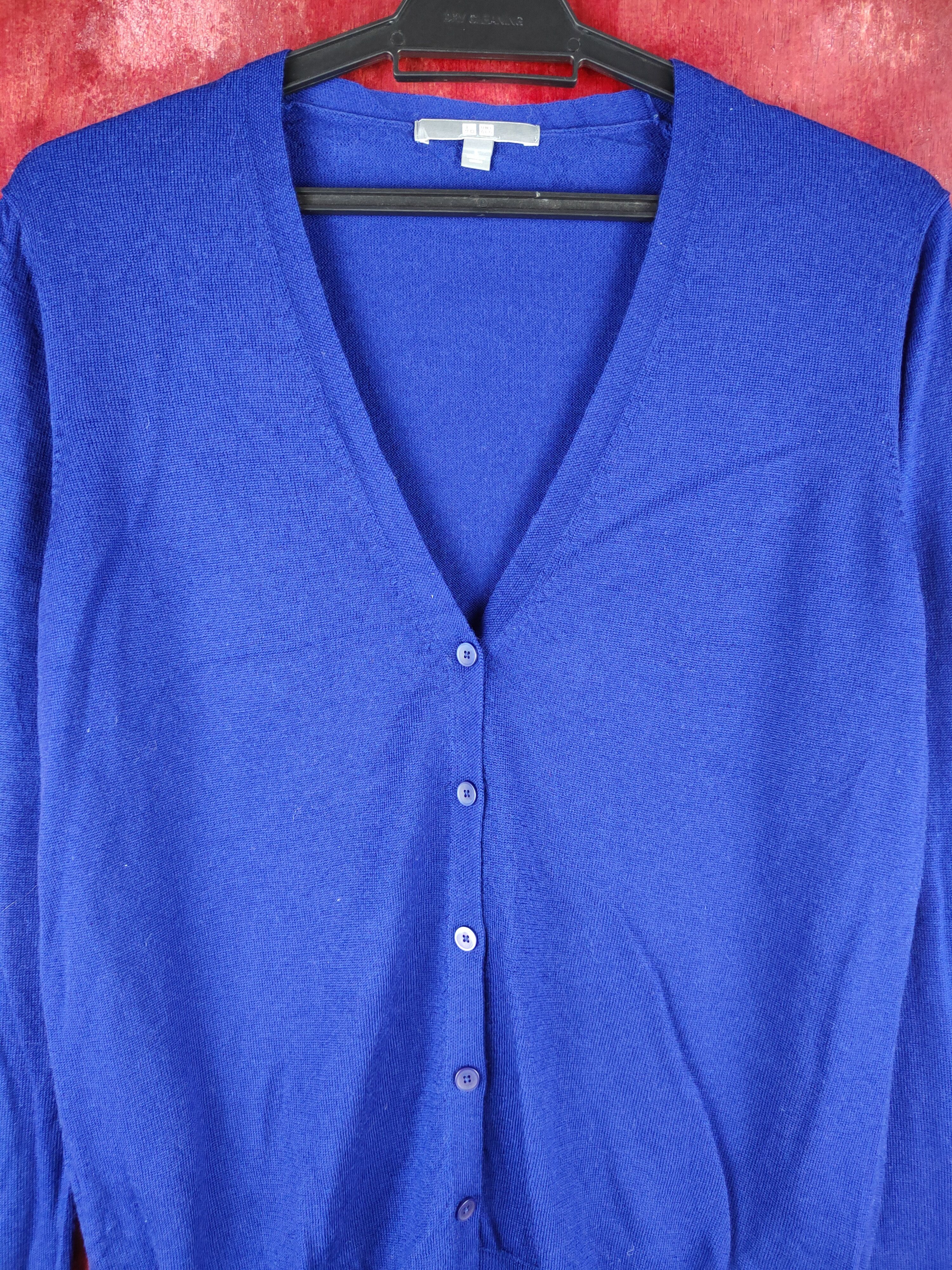 Japanese Brand × Uniqlo Uniqlo Blue Knitwear Cardigan vintage japan #S1166 Size M / US 6-8 / IT 42-44 - 2 Thumbnail