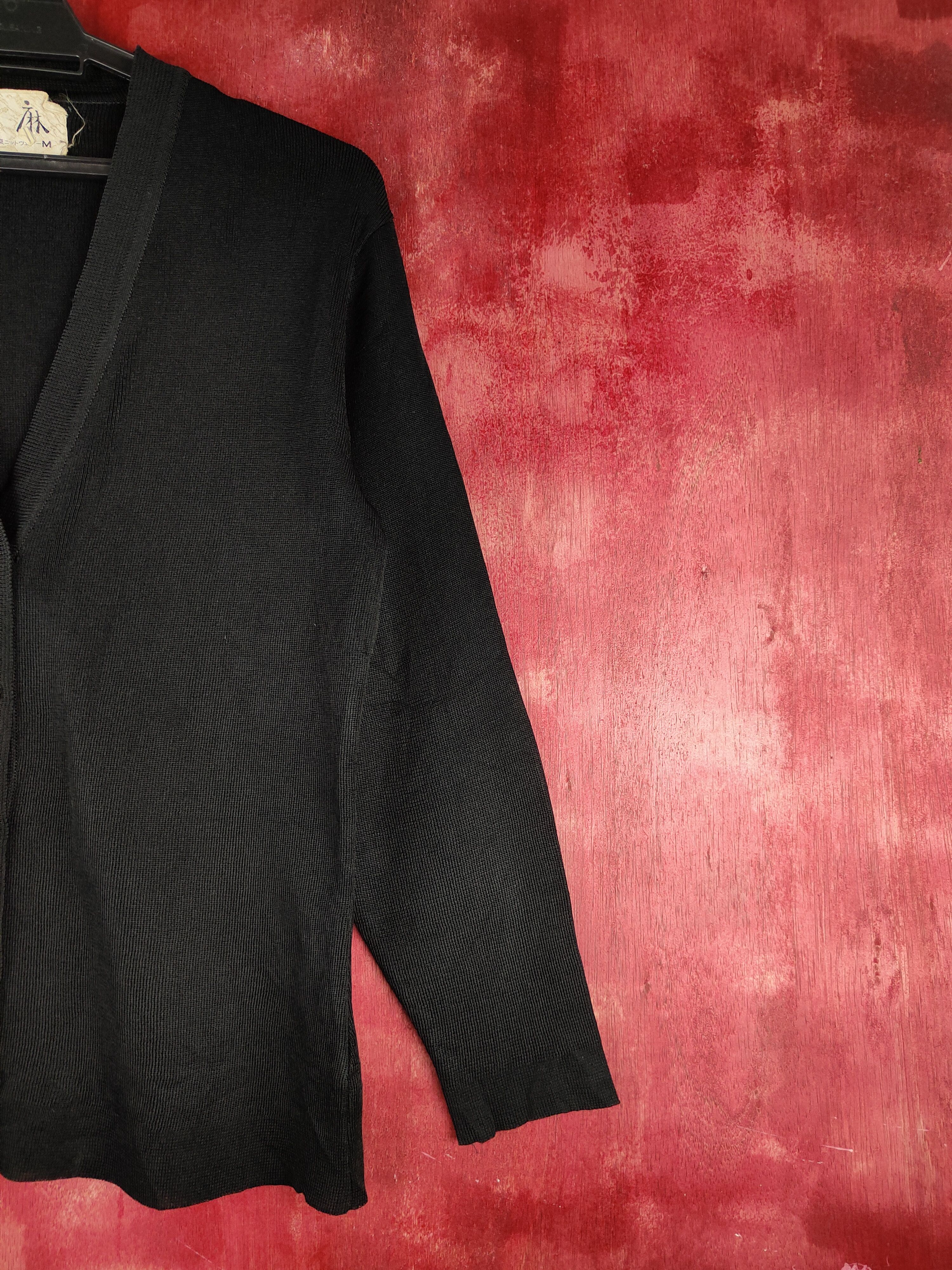 Japanese Brand × Vintage Japanese Brand vintage Black Knitwear Cardigan #S1128 Size S / US 4 / IT 40 - 5 Thumbnail