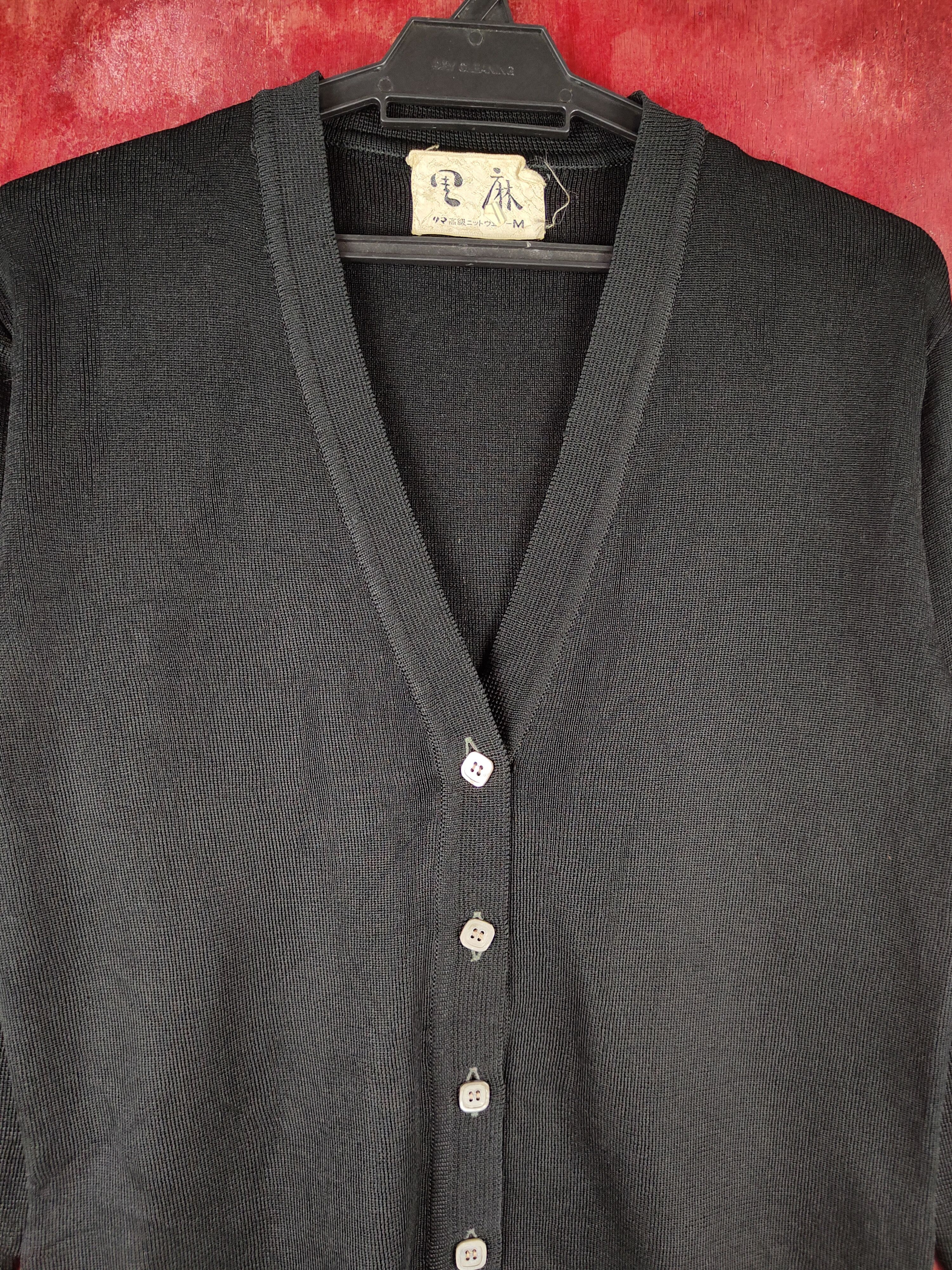 Japanese Brand × Vintage Japanese Brand vintage Black Knitwear Cardigan #S1128 Size S / US 4 / IT 40 - 2 Thumbnail
