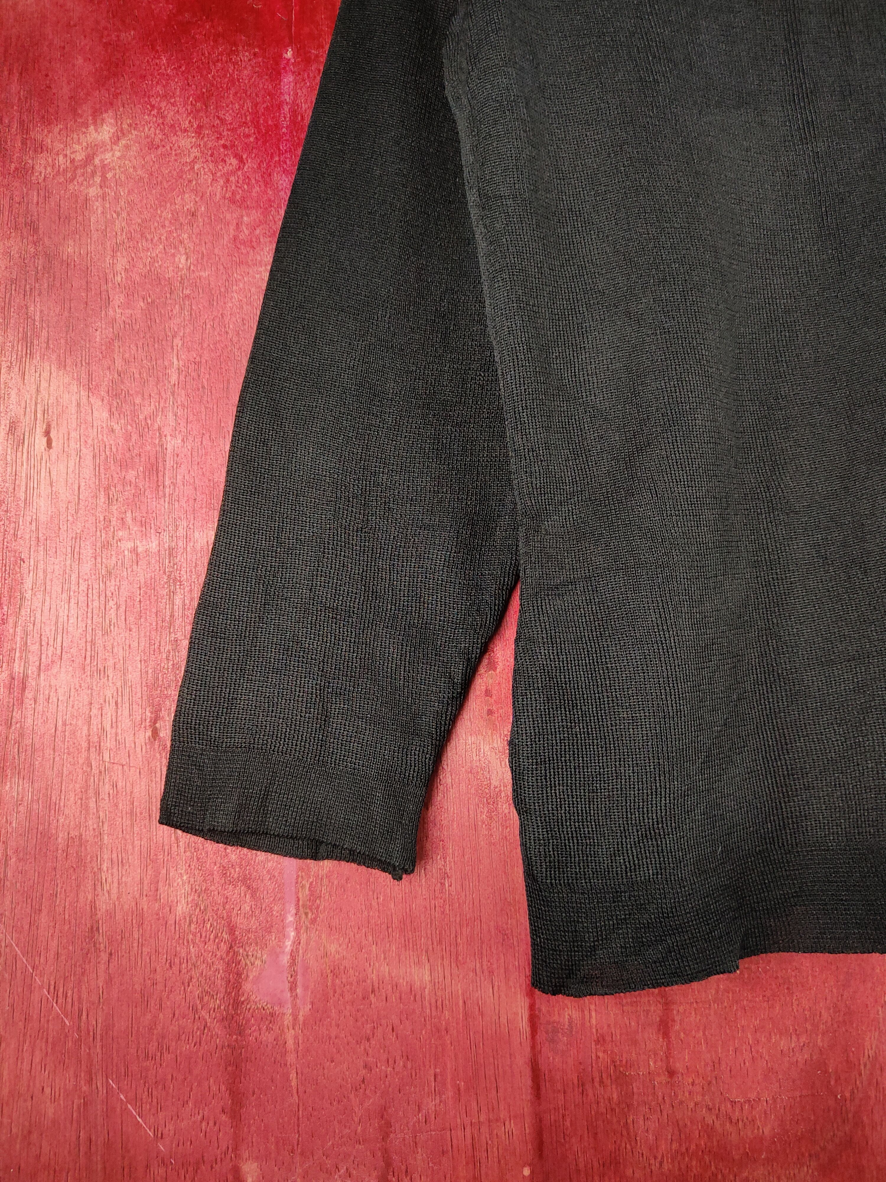 Japanese Brand × Vintage Japanese Brand vintage Black Knitwear Cardigan #S1128 Size S / US 4 / IT 40 - 4 Thumbnail