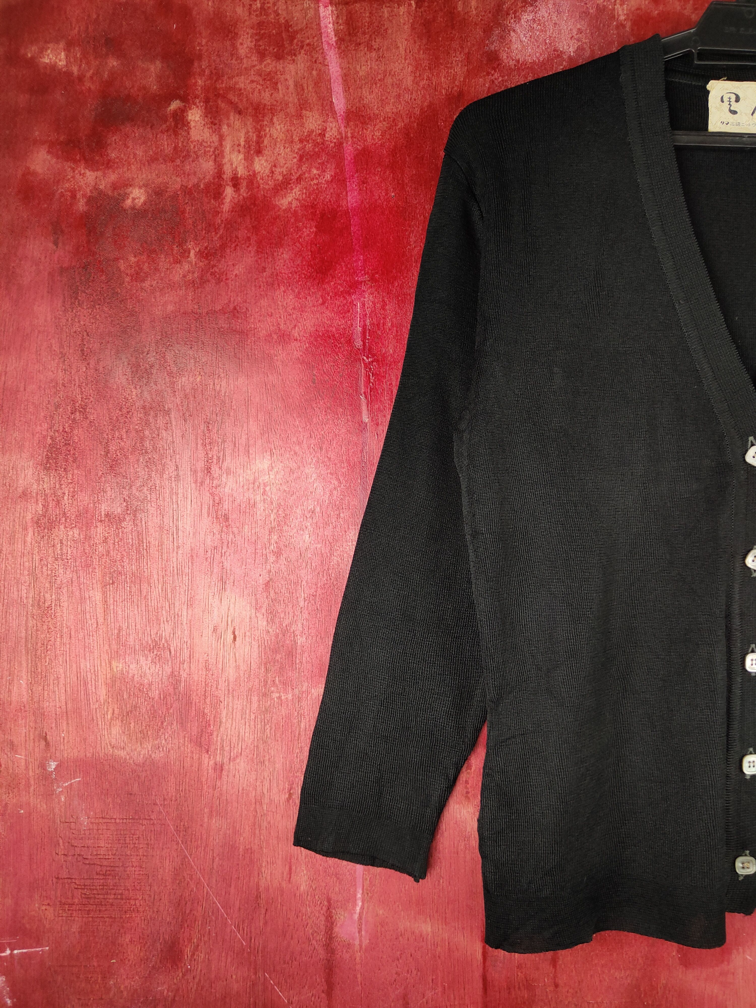 Japanese Brand × Vintage Japanese Brand vintage Black Knitwear Cardigan #S1128 Size S / US 4 / IT 40 - 3 Thumbnail