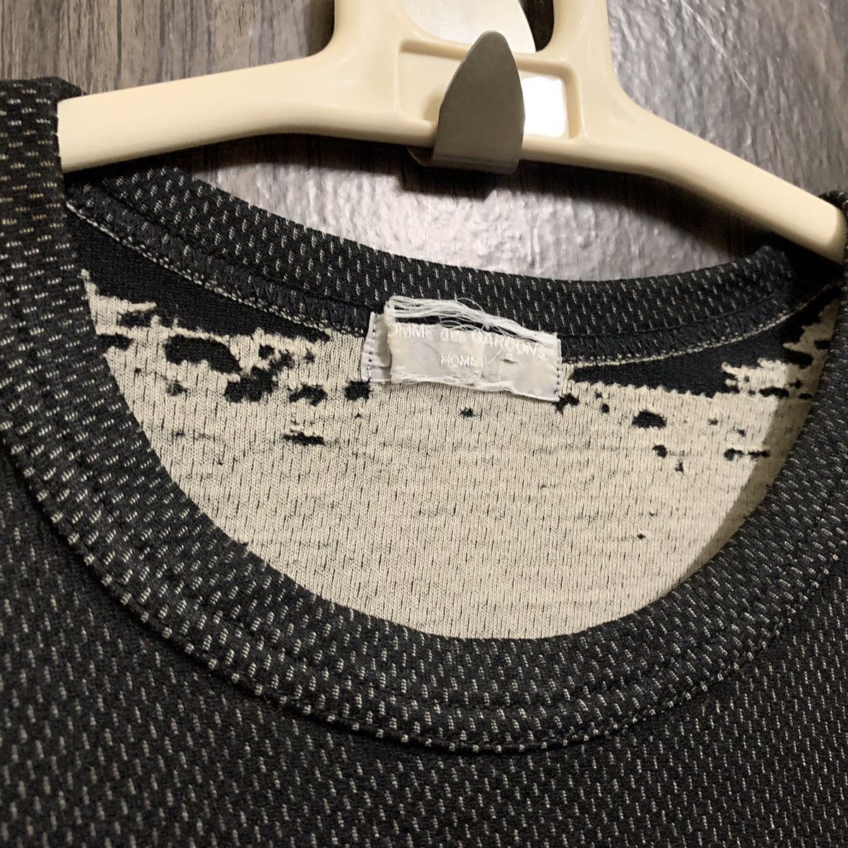 Comme des Garcons × Comme des Garcons Homme × Japanese Brand Vintage COMME des GARÇONS Mesh Black & White T Shirt Size US L / EU 52-54 / 3 - 5 Thumbnail