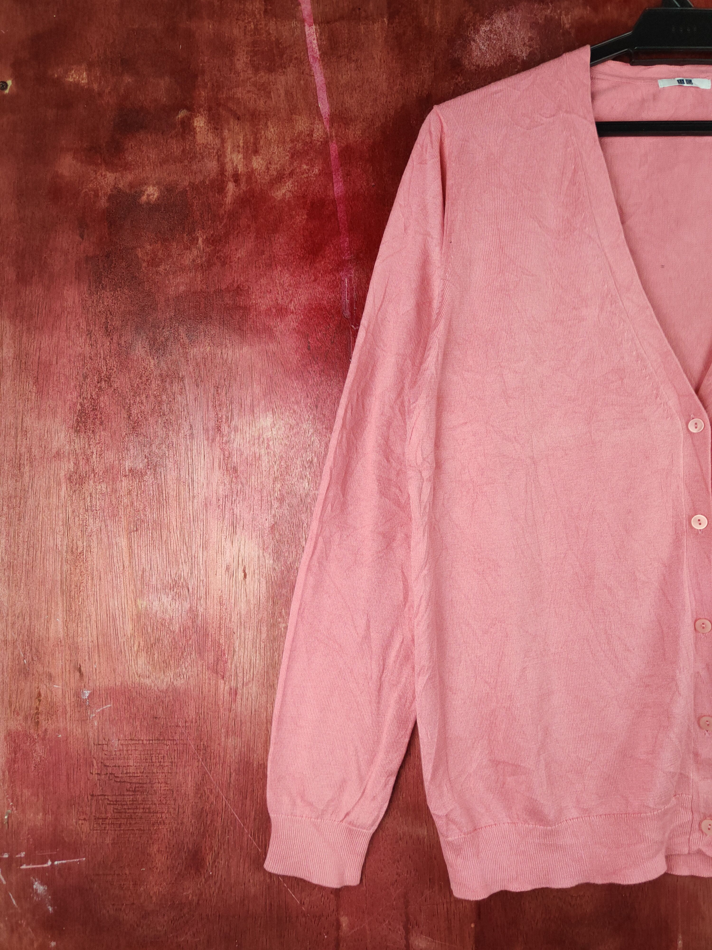 Japanese Brand × Uniqlo Uniqlo Peach Knitwear Cardigan vintage japan #S1169 Size XL / US 12-14 / IT 48-50 - 3 Thumbnail