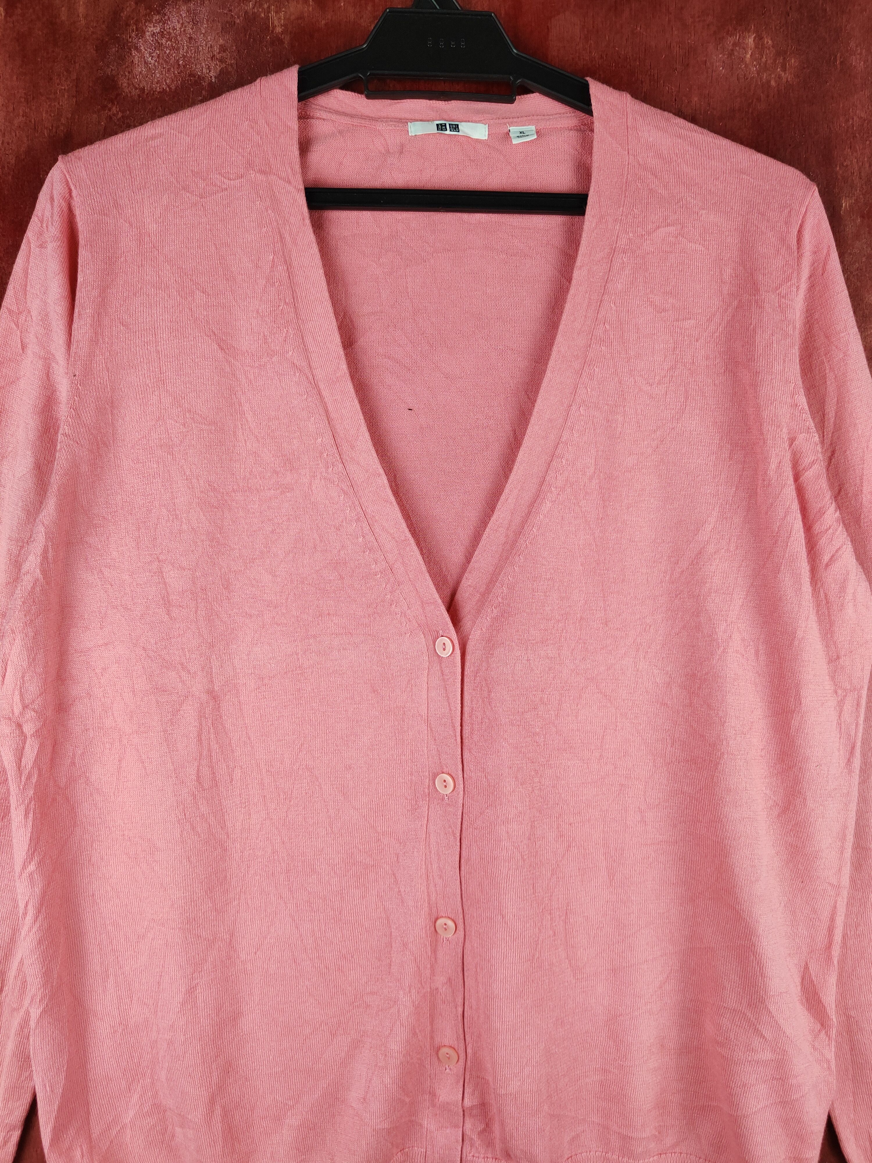 Japanese Brand × Uniqlo Uniqlo Peach Knitwear Cardigan vintage japan #S1169 Size XL / US 12-14 / IT 48-50 - 2 Thumbnail