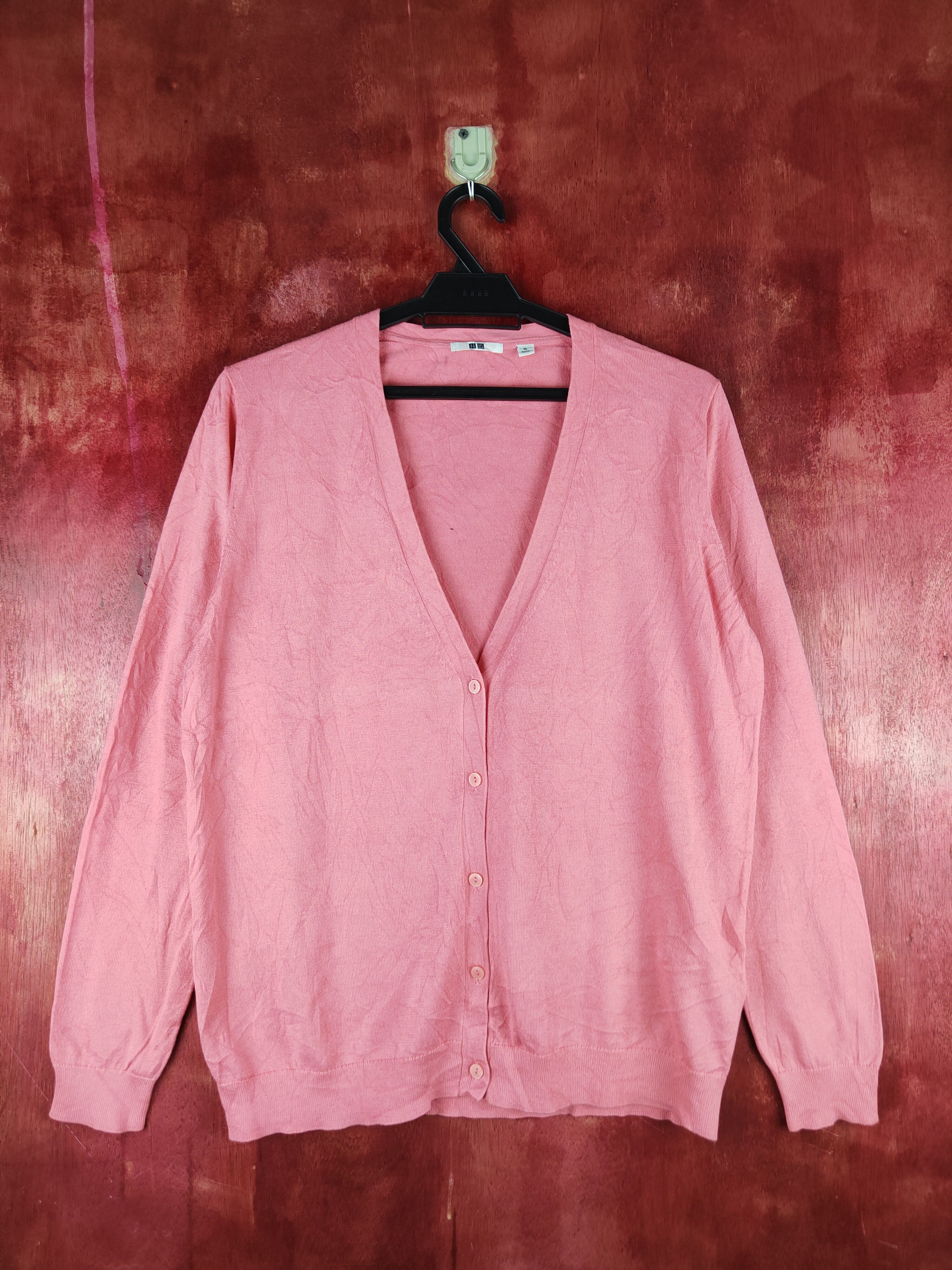 Japanese Brand × Uniqlo Uniqlo Peach Knitwear Cardigan vintage japan #S1169 Size XL / US 12-14 / IT 48-50 - 1 Thumbnail