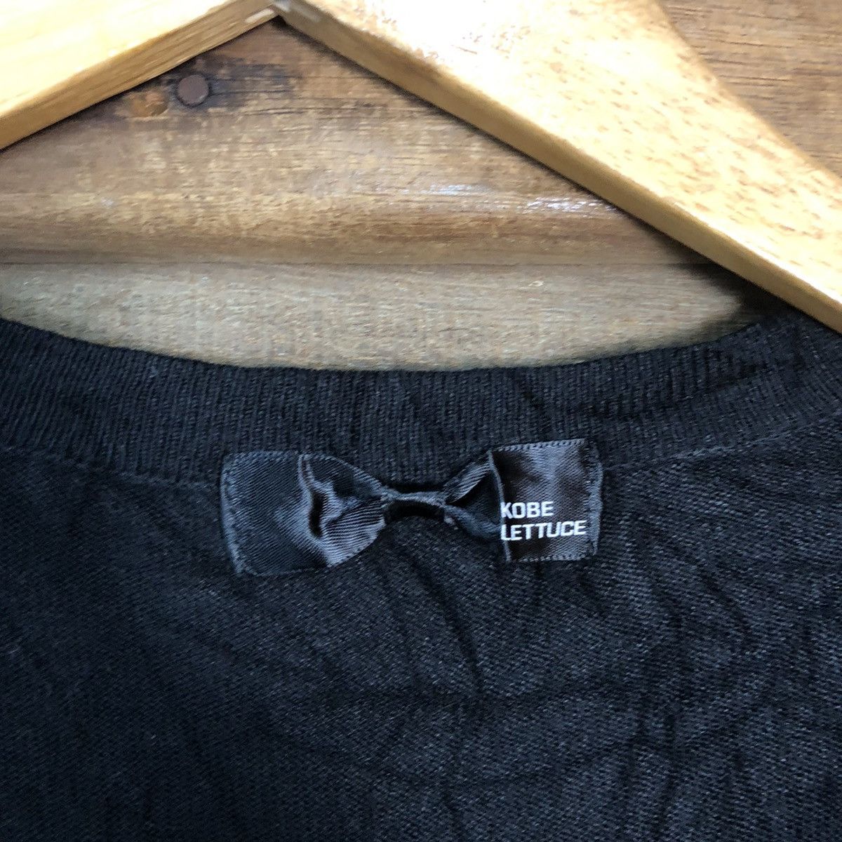 Japanese Brand Kobe Lettuee Black Cadigan Knitwear #7293 Size XL / US 12-14 / IT 48-50 - 7 Thumbnail