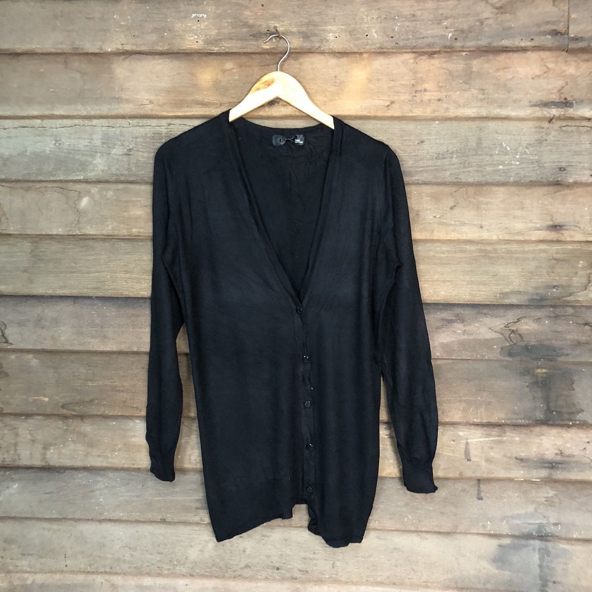 Japanese Brand Kobe Lettuee Black Cadigan Knitwear #7293 Size XL / US 12-14 / IT 48-50 - 1 Thumbnail