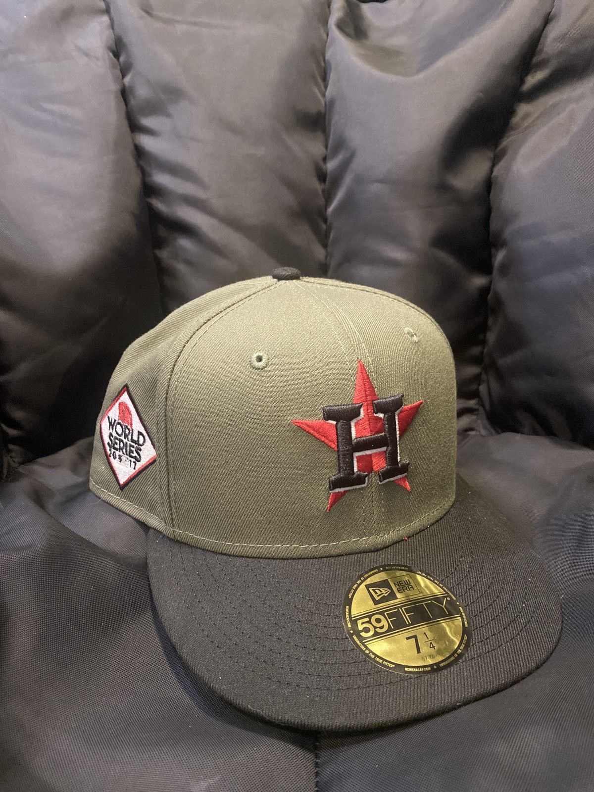 image of Hat Club Exclusive Houston Astros Travis Scott 7 1/4 in Olive Green, Men's