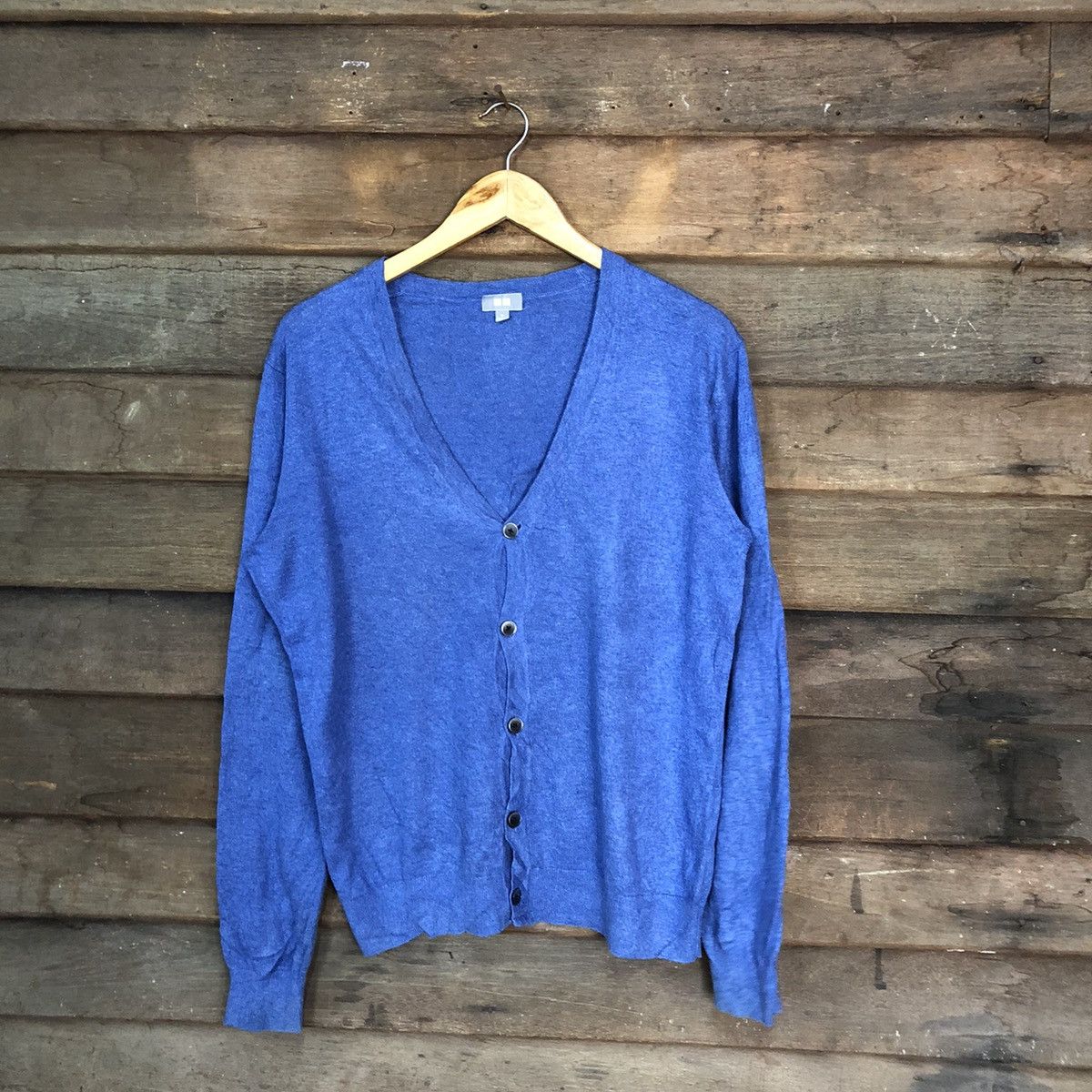 Homespun Knitwear Uniqlo Blue Cardigan Knitwear vintage japan #7291 Size M / US 6-8 / IT 42-44 - 1 Thumbnail