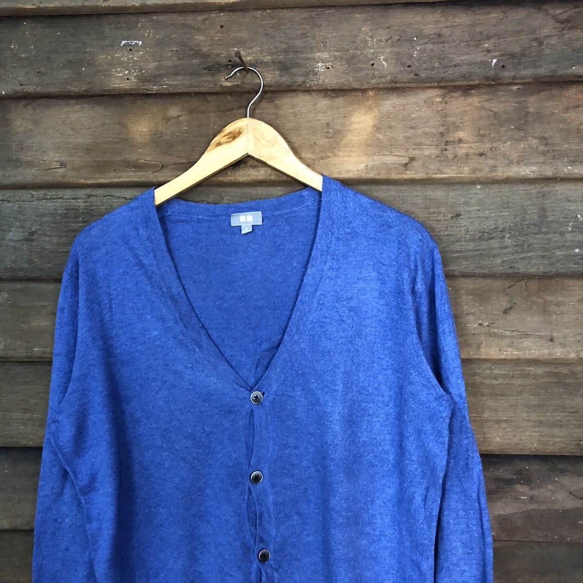 Homespun Knitwear Uniqlo Blue Cardigan Knitwear vintage japan #7291 Size M / US 6-8 / IT 42-44 - 2 Thumbnail