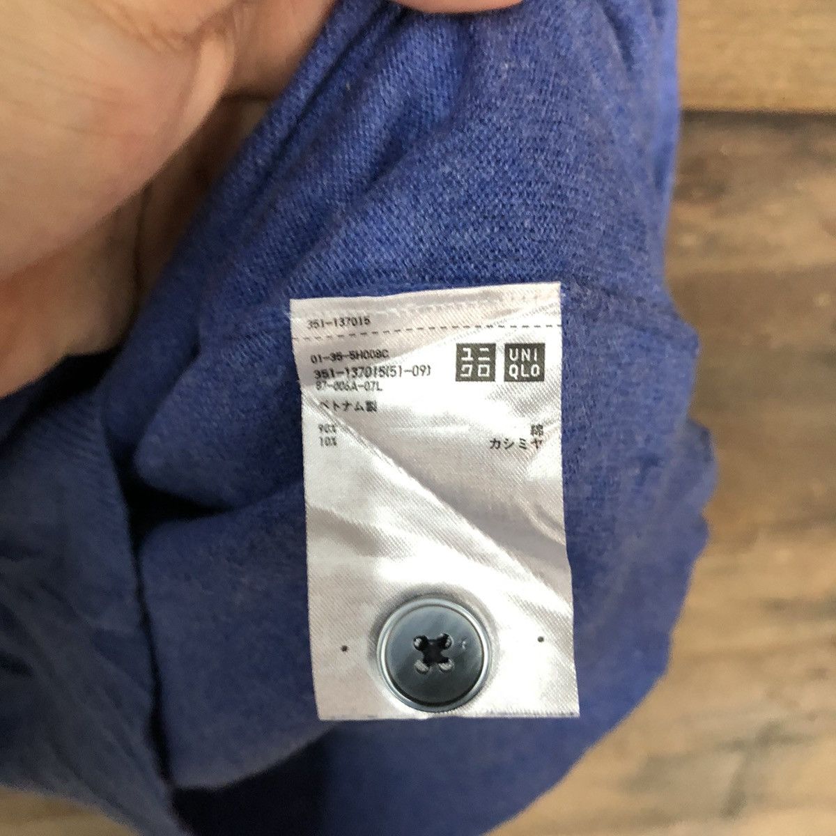 Homespun Knitwear Uniqlo Blue Cardigan Knitwear vintage japan #7291 Size M / US 6-8 / IT 42-44 - 8 Thumbnail