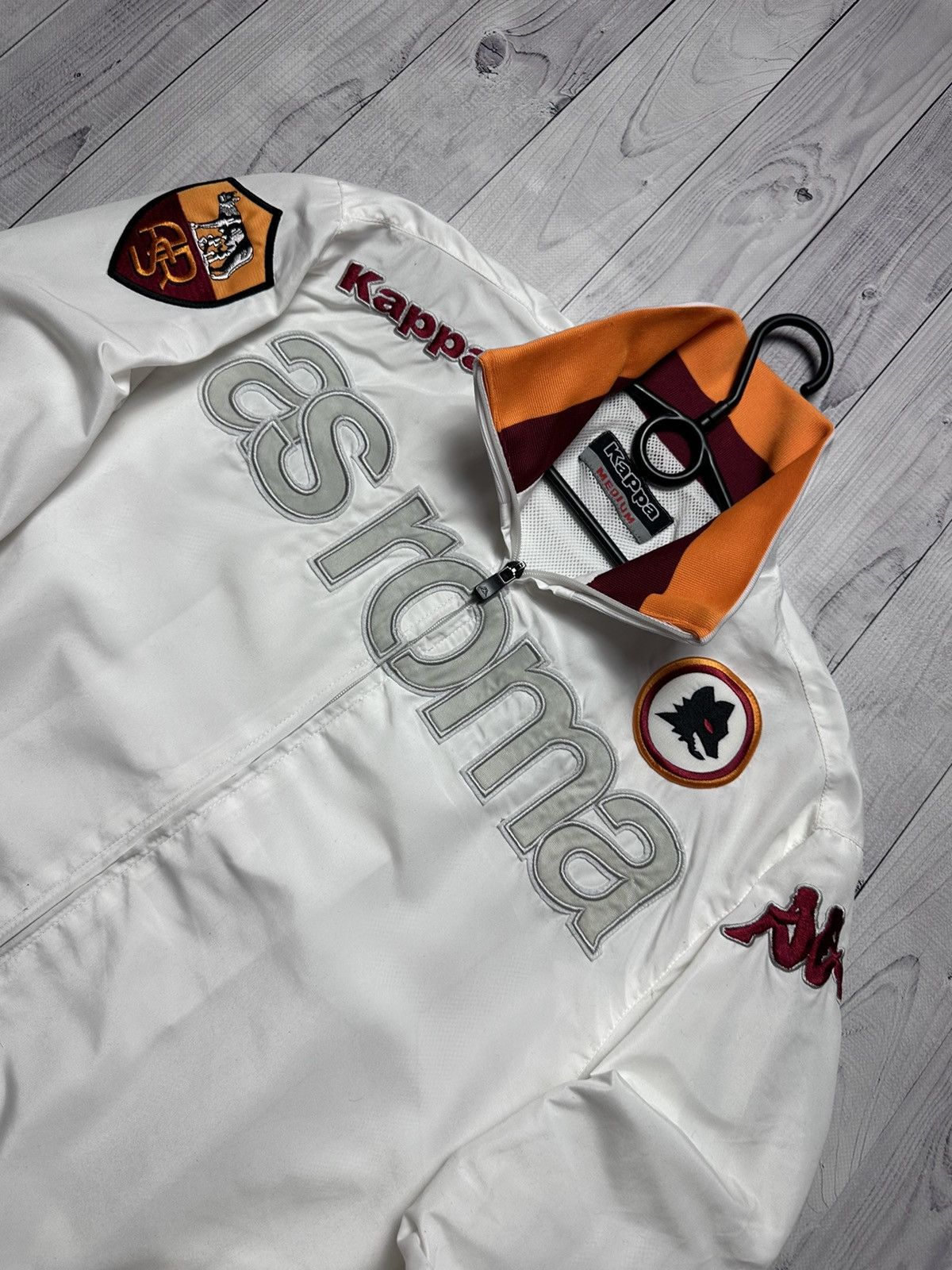 Kappa × Vintage Vintage AS Roma soccer track jacket logo size M