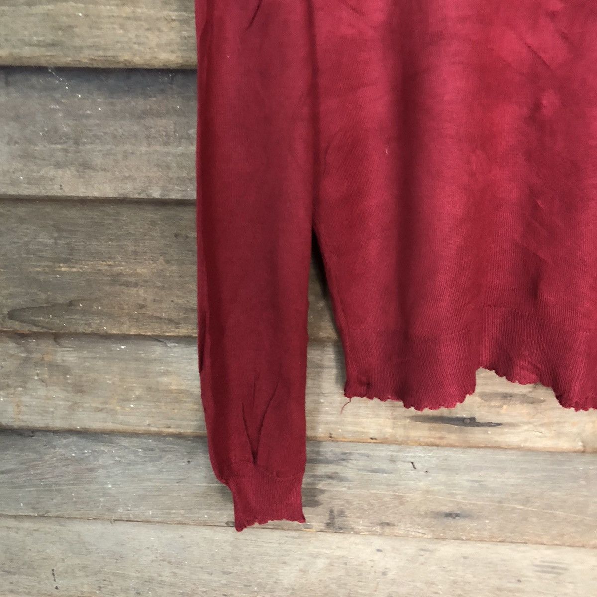 Homespun Knitwear Feroux Maroon Patterned Cardigans #7289 Size M / US 6-8 / IT 42-44 - 12 Thumbnail