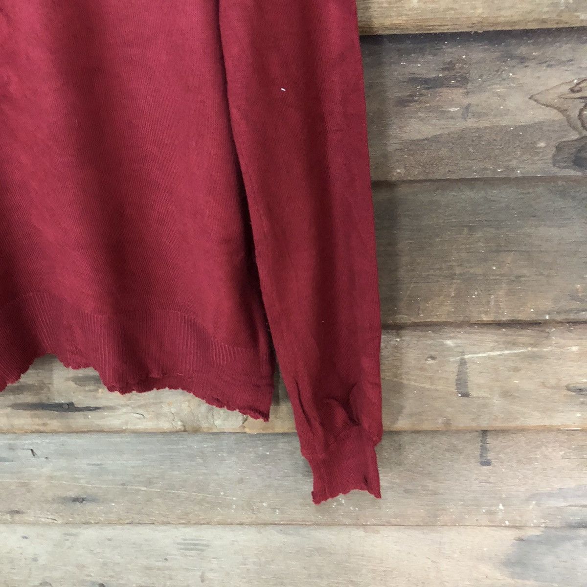 Homespun Knitwear Feroux Maroon Patterned Cardigans #7289 Size M / US 6-8 / IT 42-44 - 13 Thumbnail