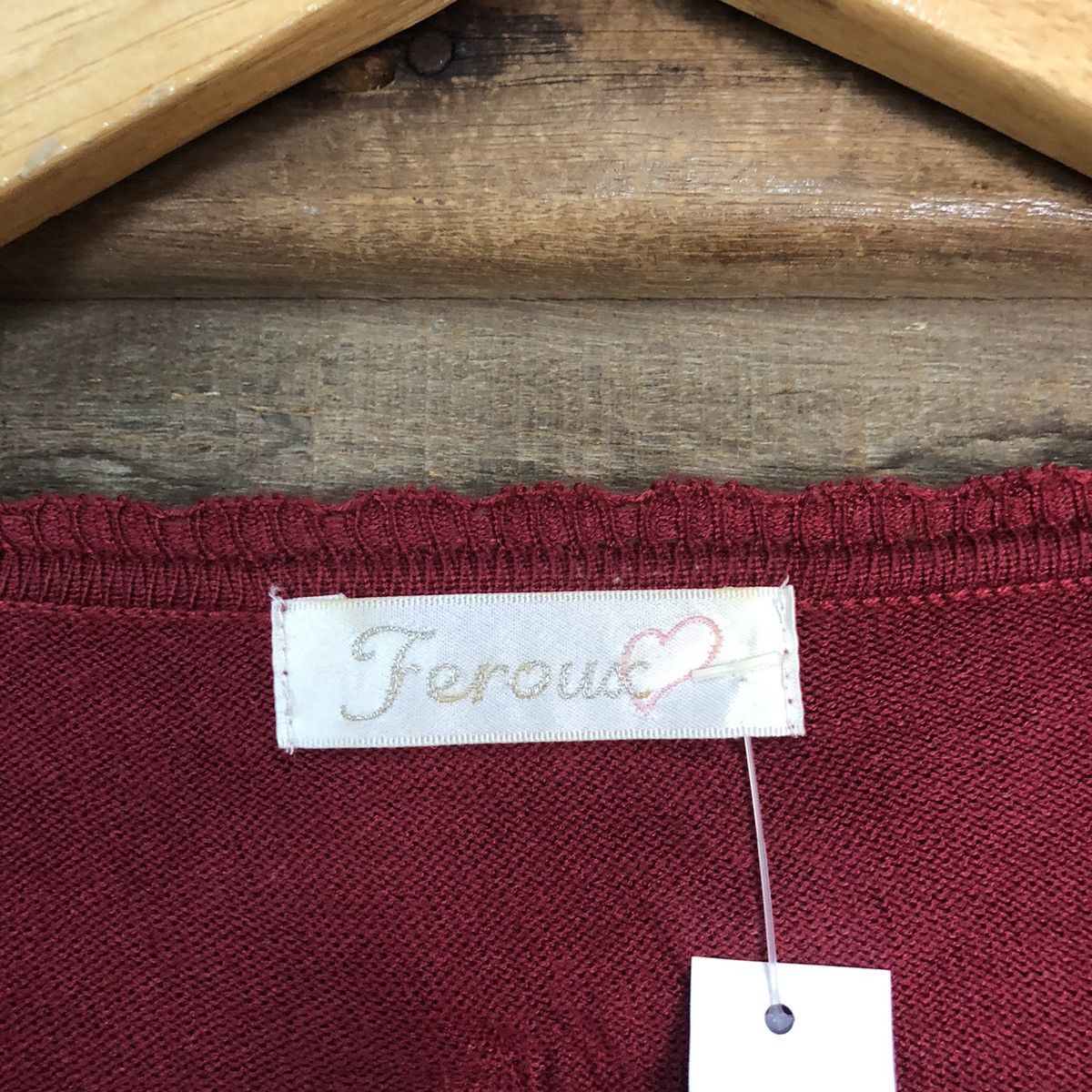 Homespun Knitwear Feroux Maroon Patterned Cardigans #7289 Size M / US 6-8 / IT 42-44 - 9 Thumbnail