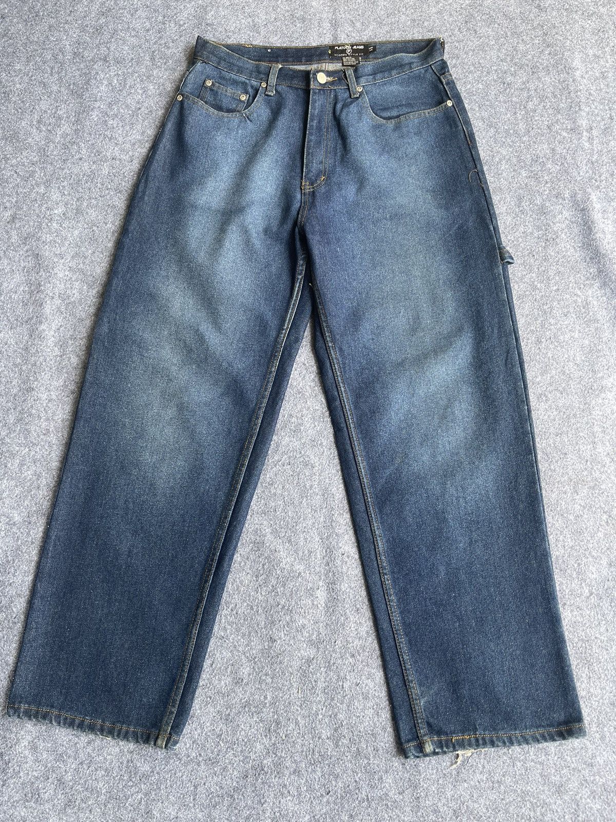 Jean Rare🔥Platoon Baggy Loose Fit Jeans Size US 33 - 2 Thumbnail