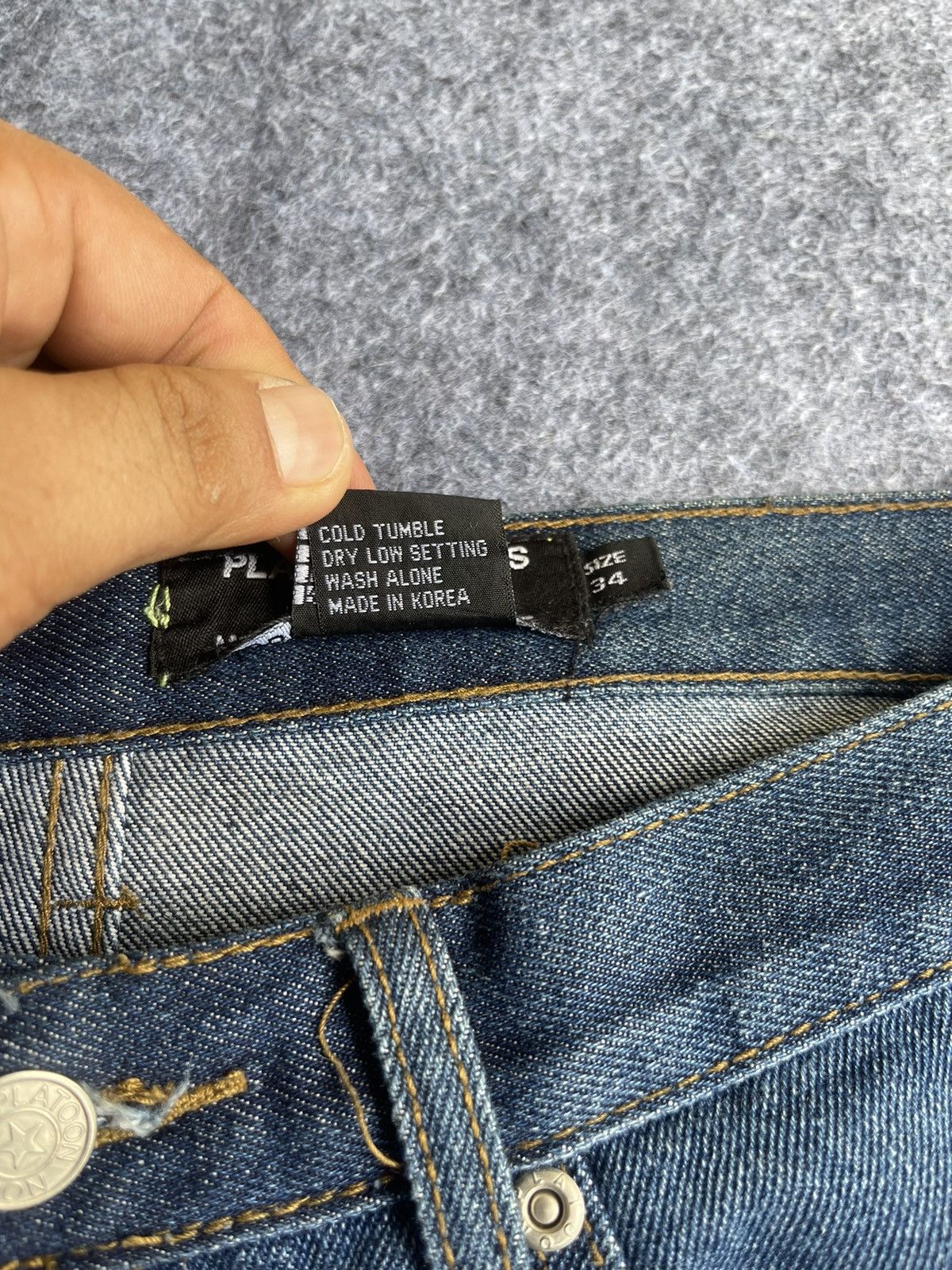 Jean Rare🔥Platoon Baggy Loose Fit Jeans Size US 33 - 9 Thumbnail